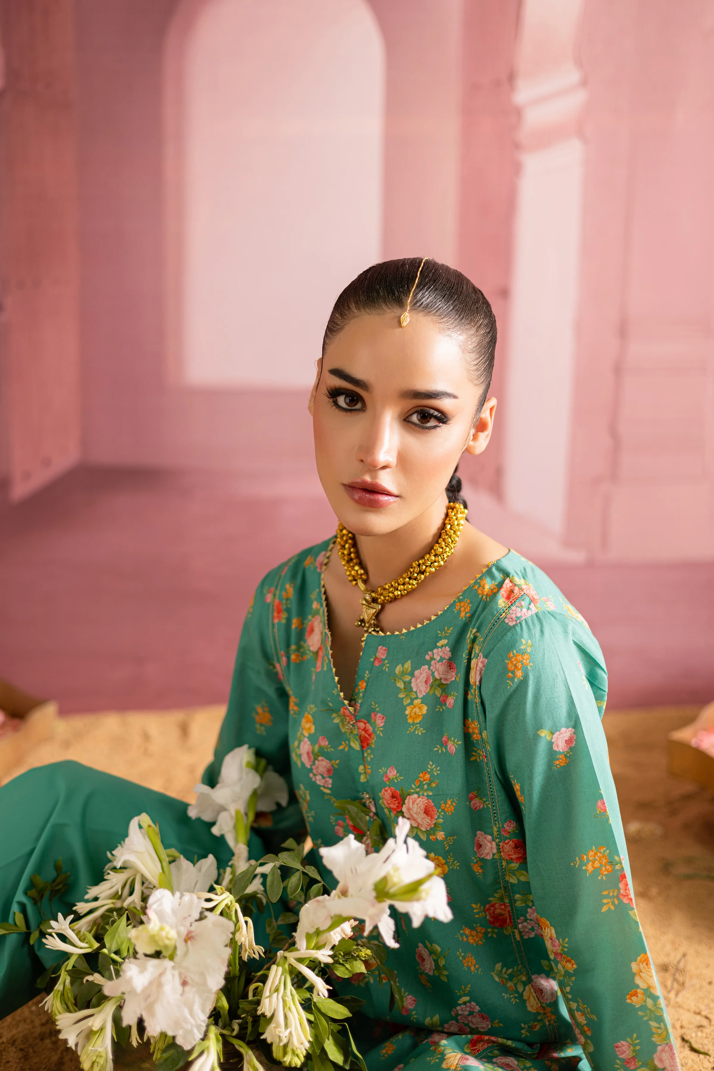 Aquamarine 2Pc - Printed Lawn Dress - Image 3