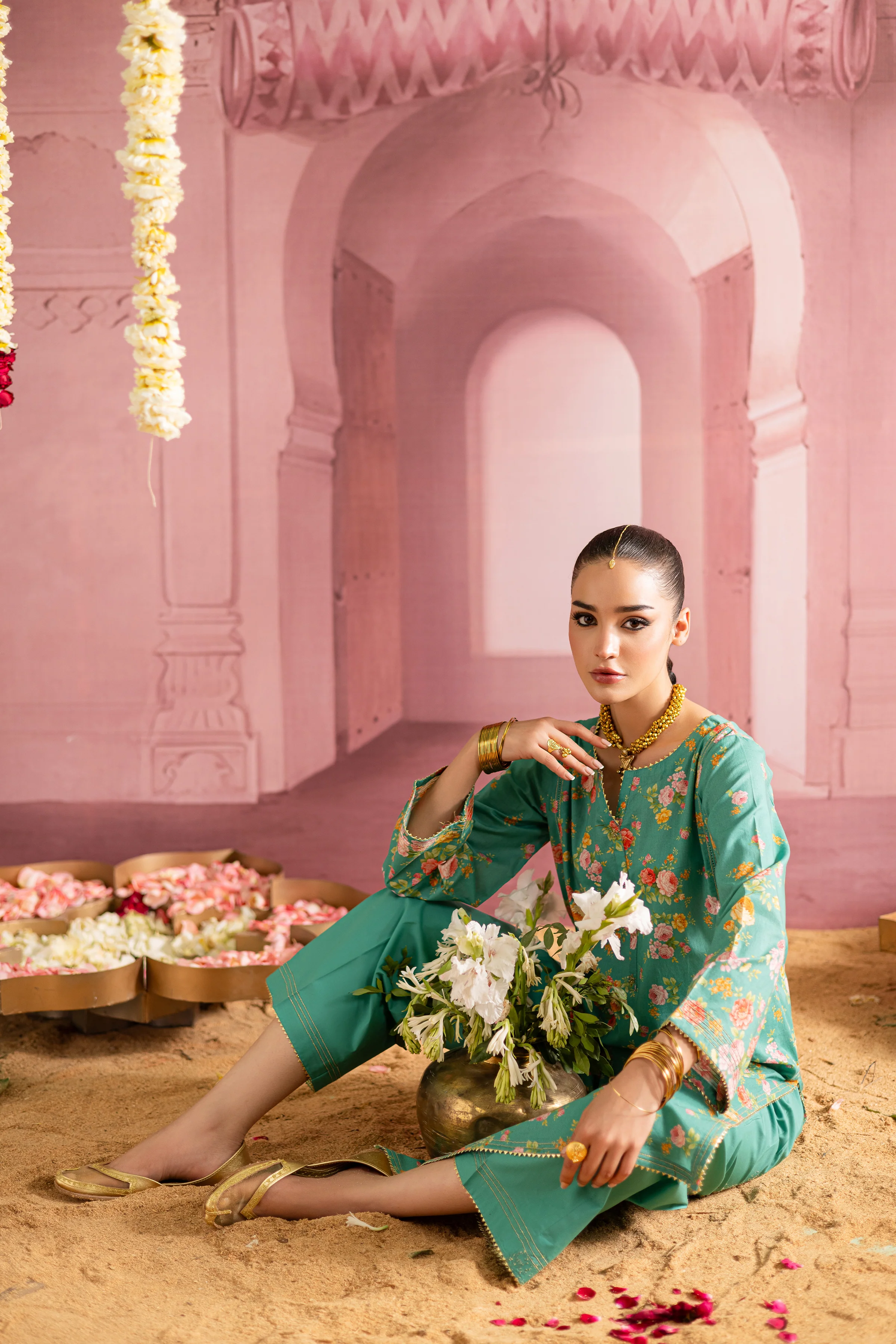 Aquamarine 2Pc - Printed Lawn Dress - Image 5