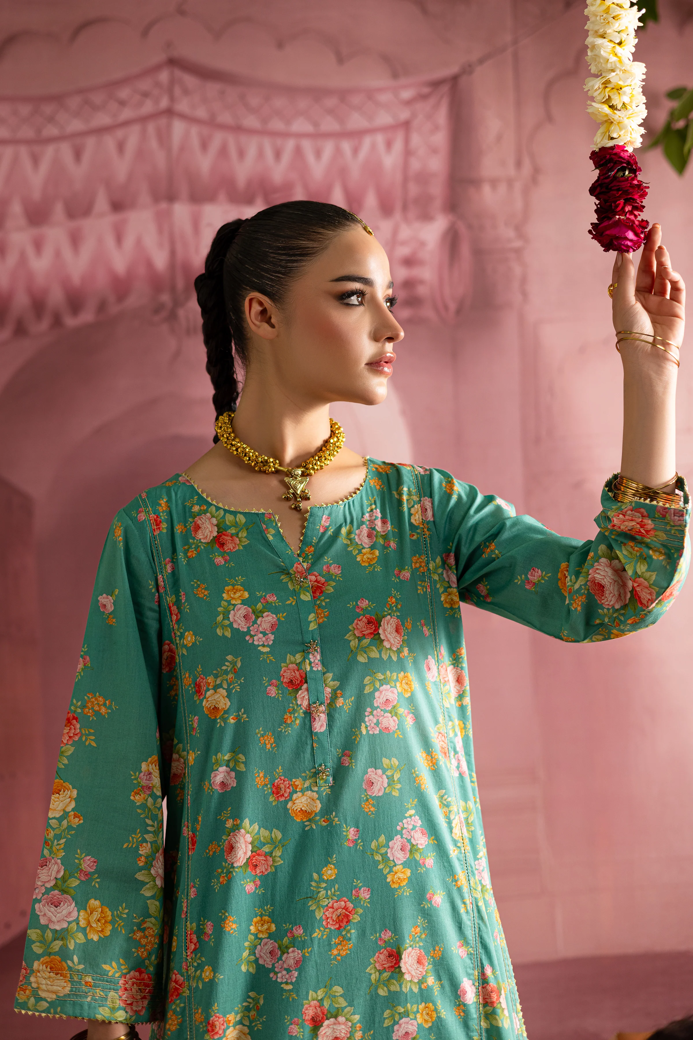 Aquamarine 2Pc - Printed Lawn Dress - Image 7