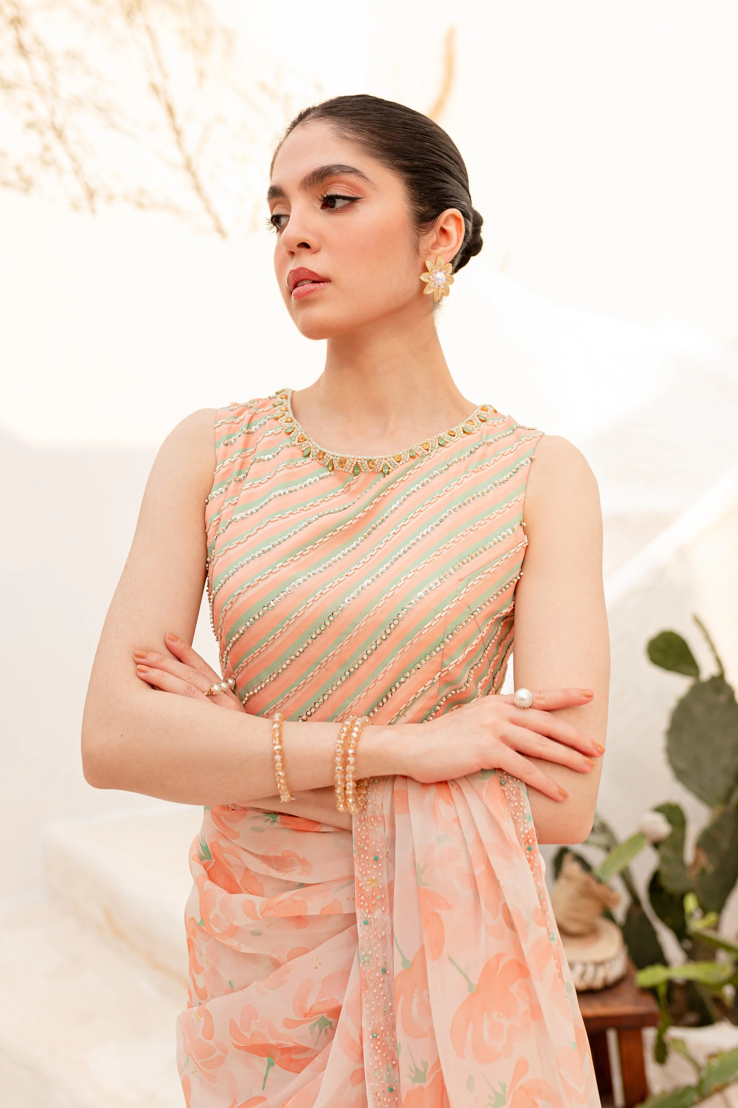 Aspin 4Pc - Luxe PRET Saree - Image 18