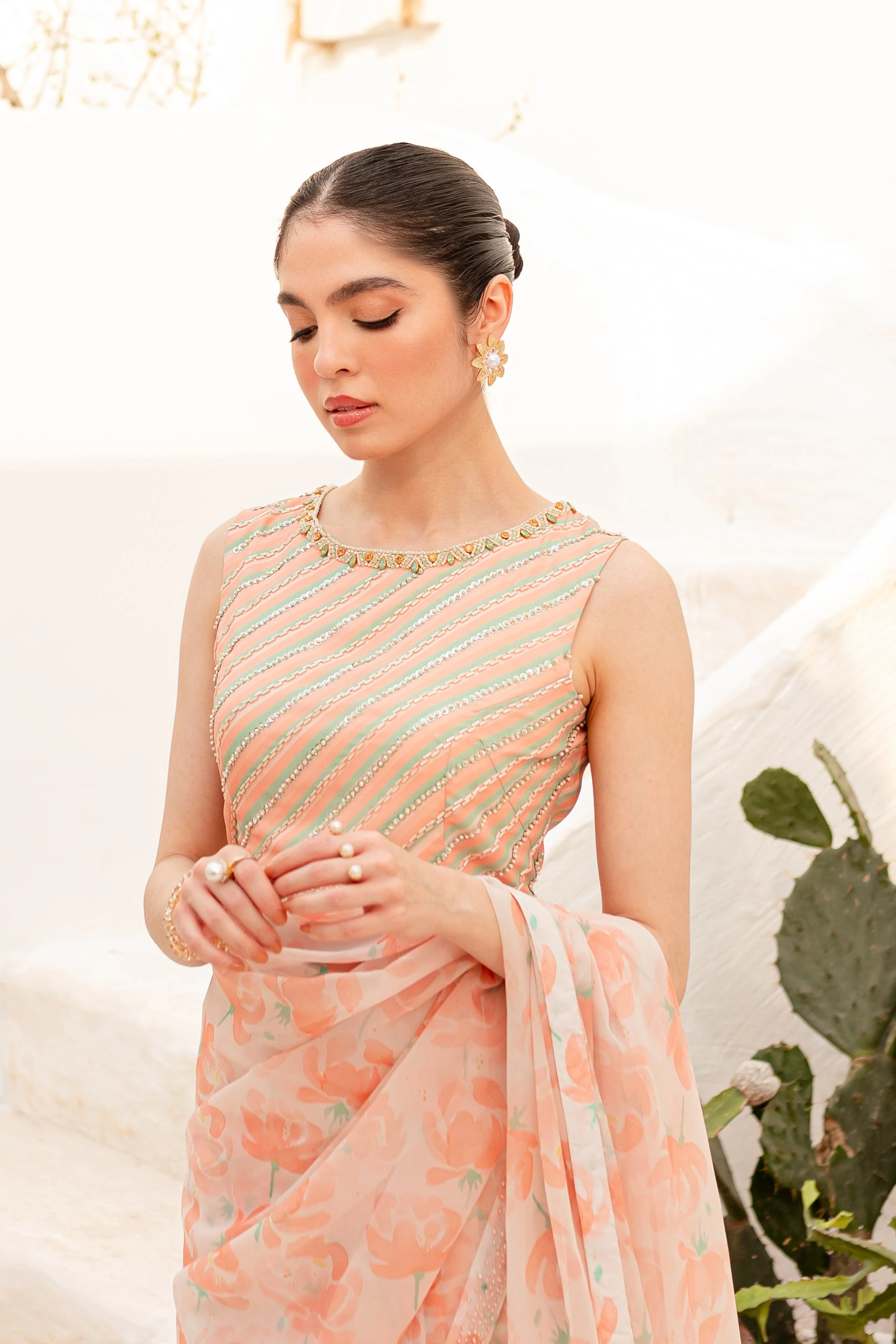 Aspin 4Pc - Luxe PRET Saree - Image 19