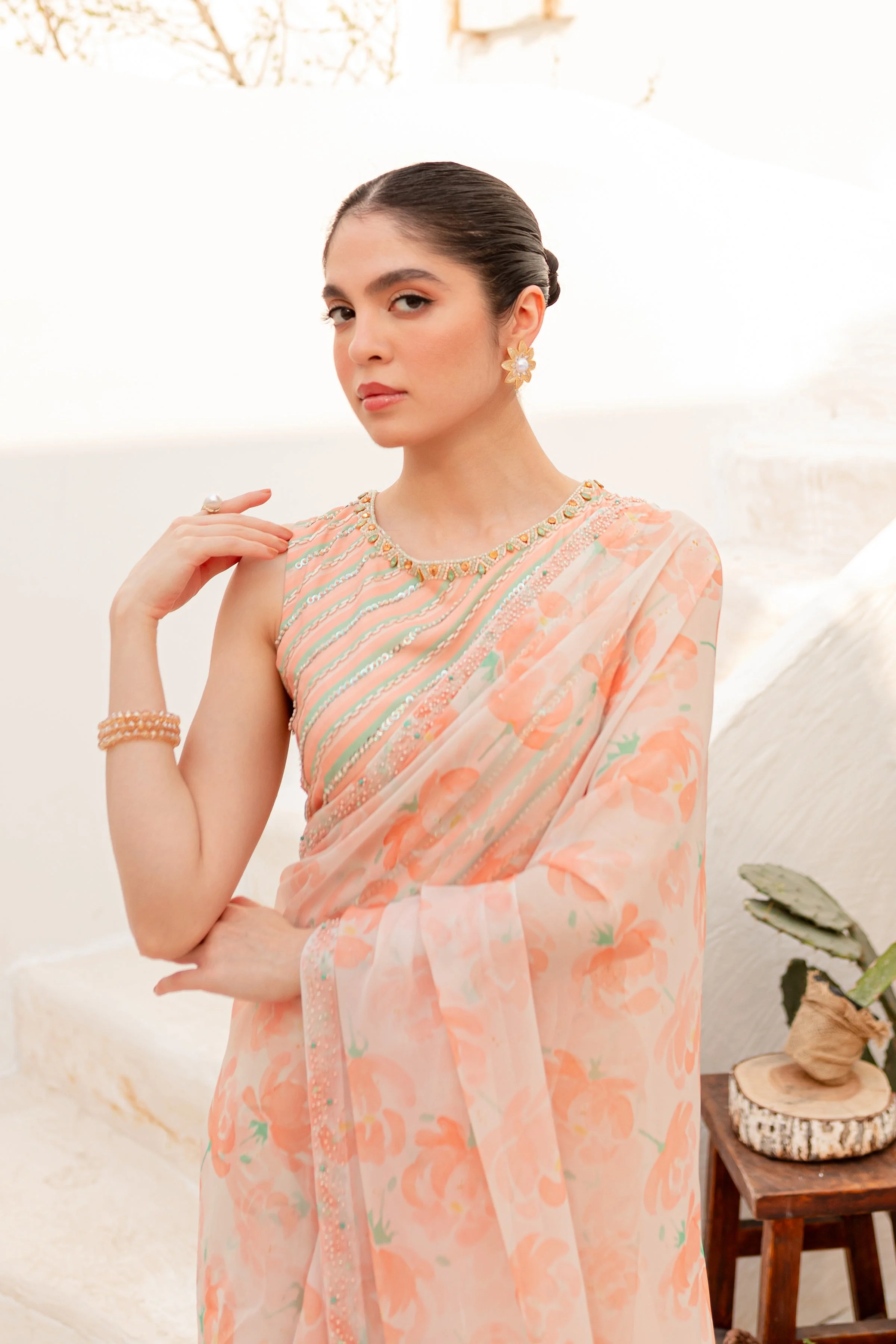 Aspin 4Pc - Luxe PRET Saree - Image 3