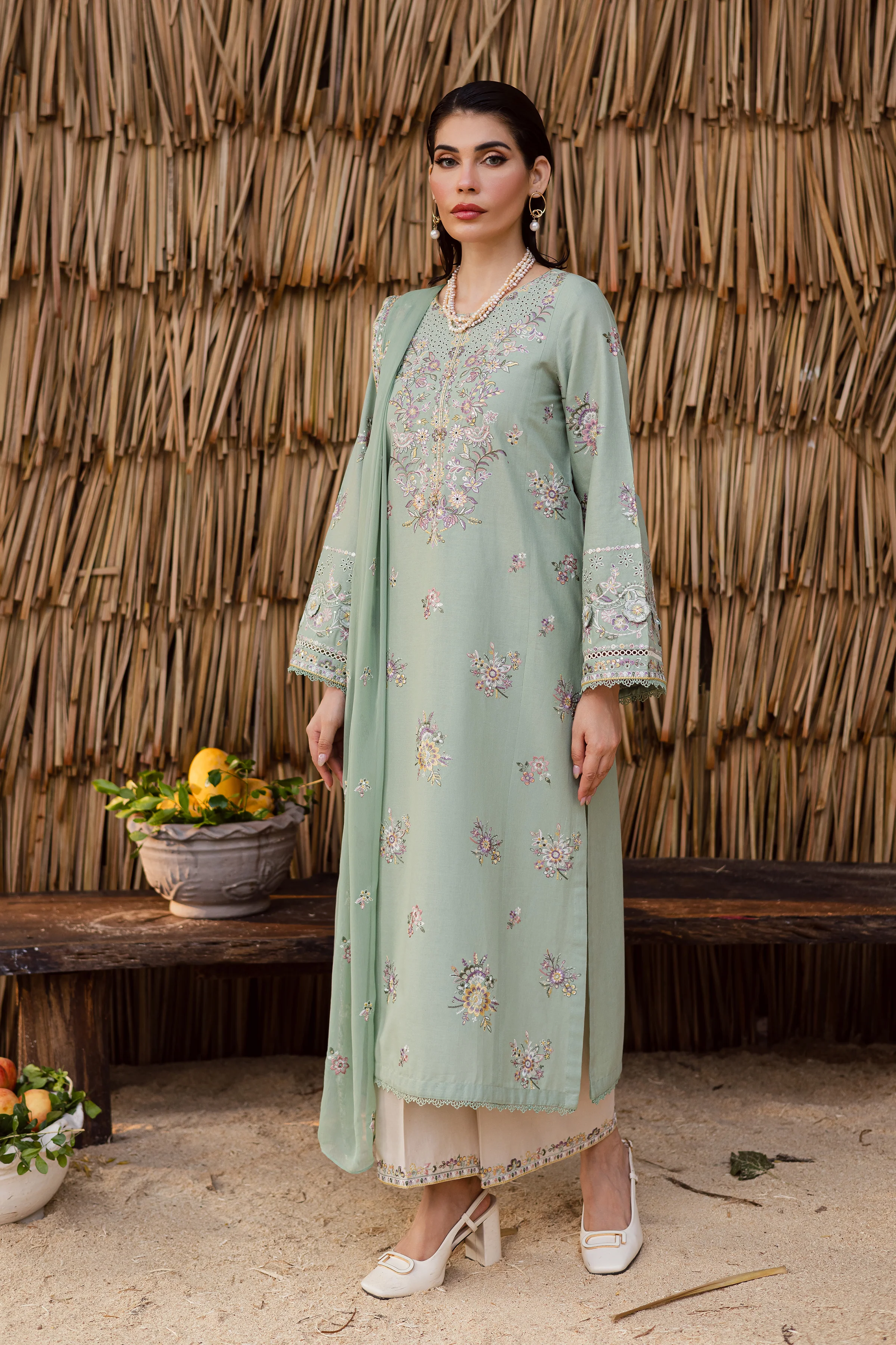 Brandon 3Pc - Embroidered Khaddar Dress - Image 3
