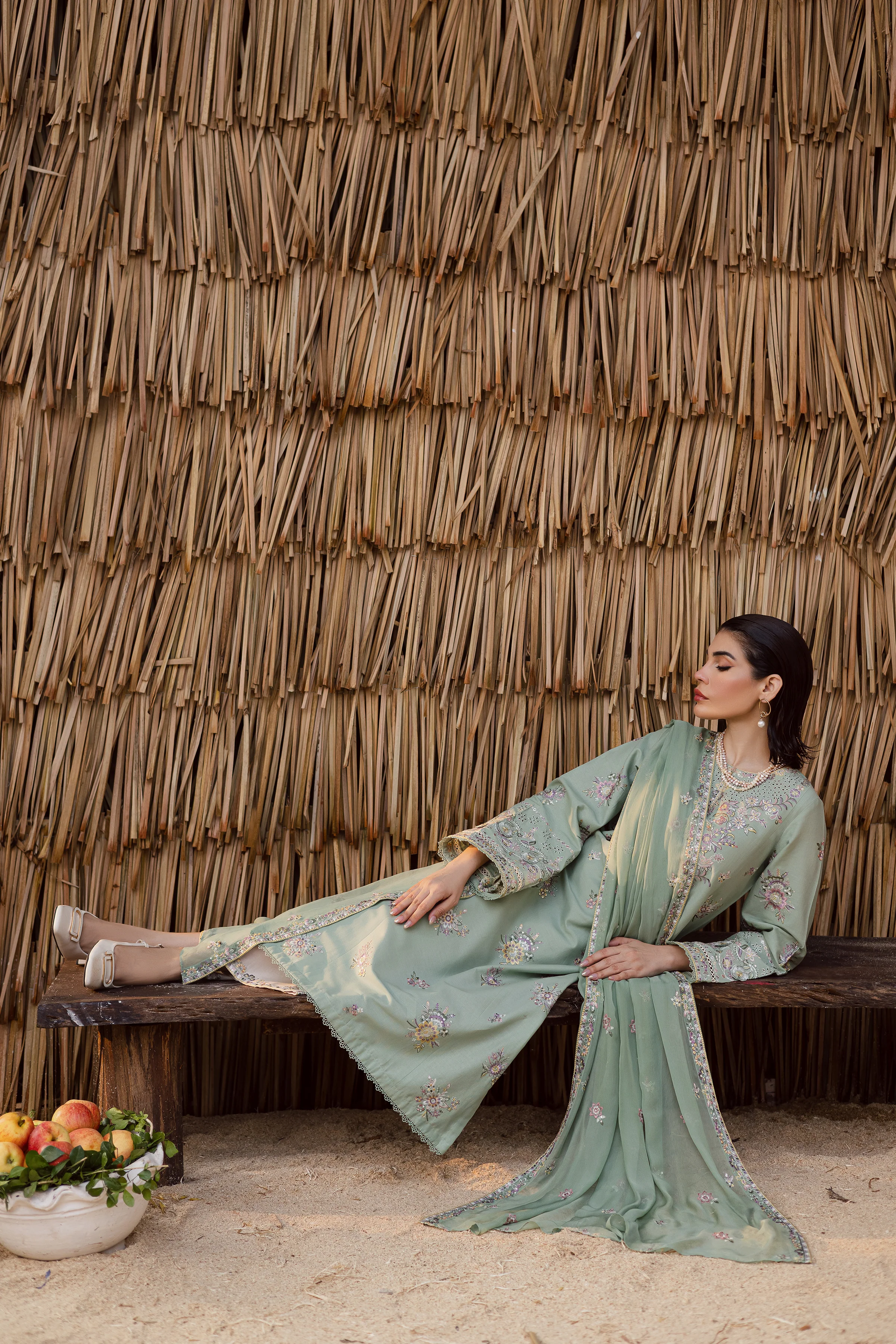 Brandon 3Pc - Embroidered Khaddar Dress - Image 6