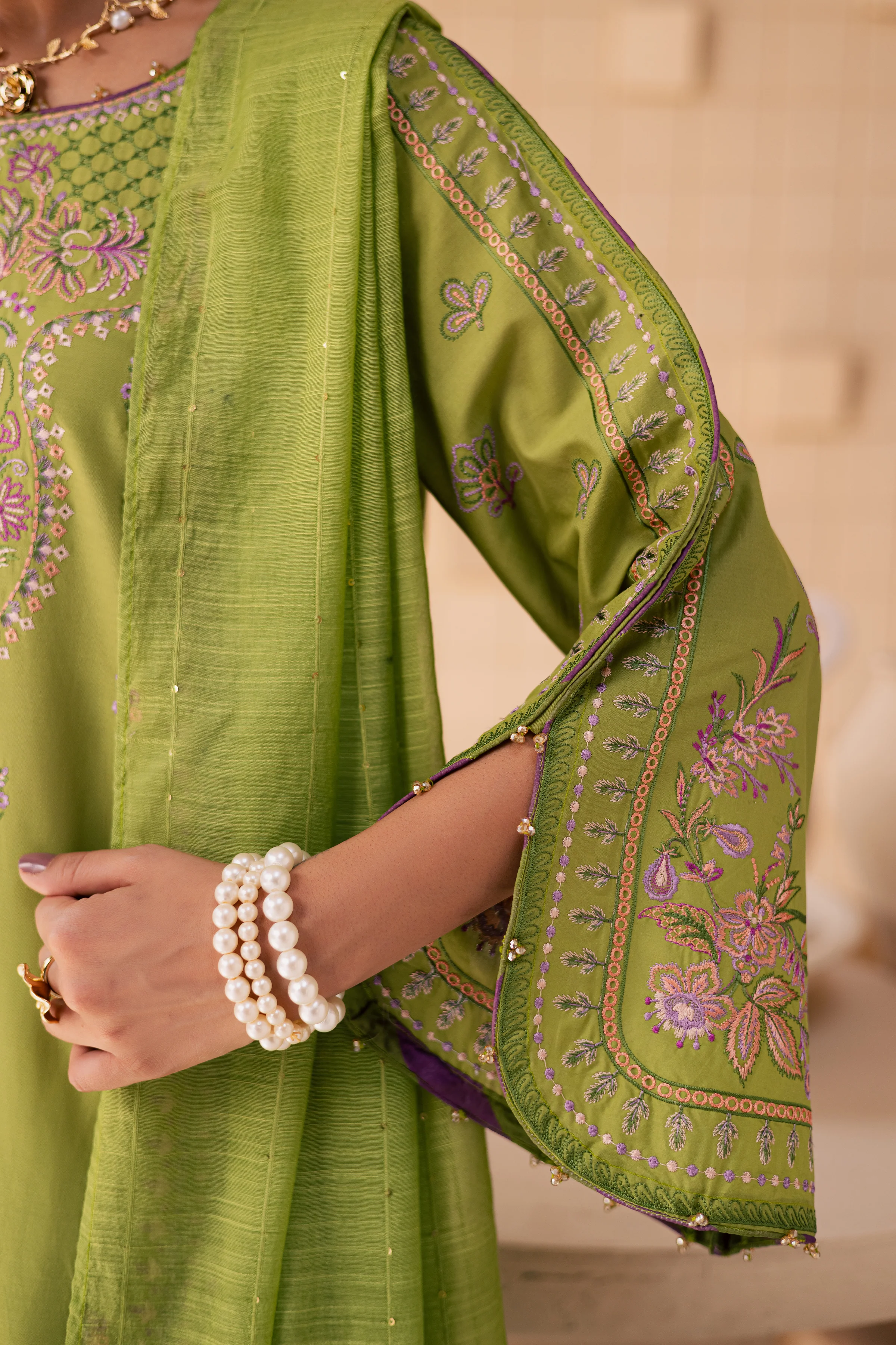 Danica 3Pc - Embroidered Lawn Dress - Image 6