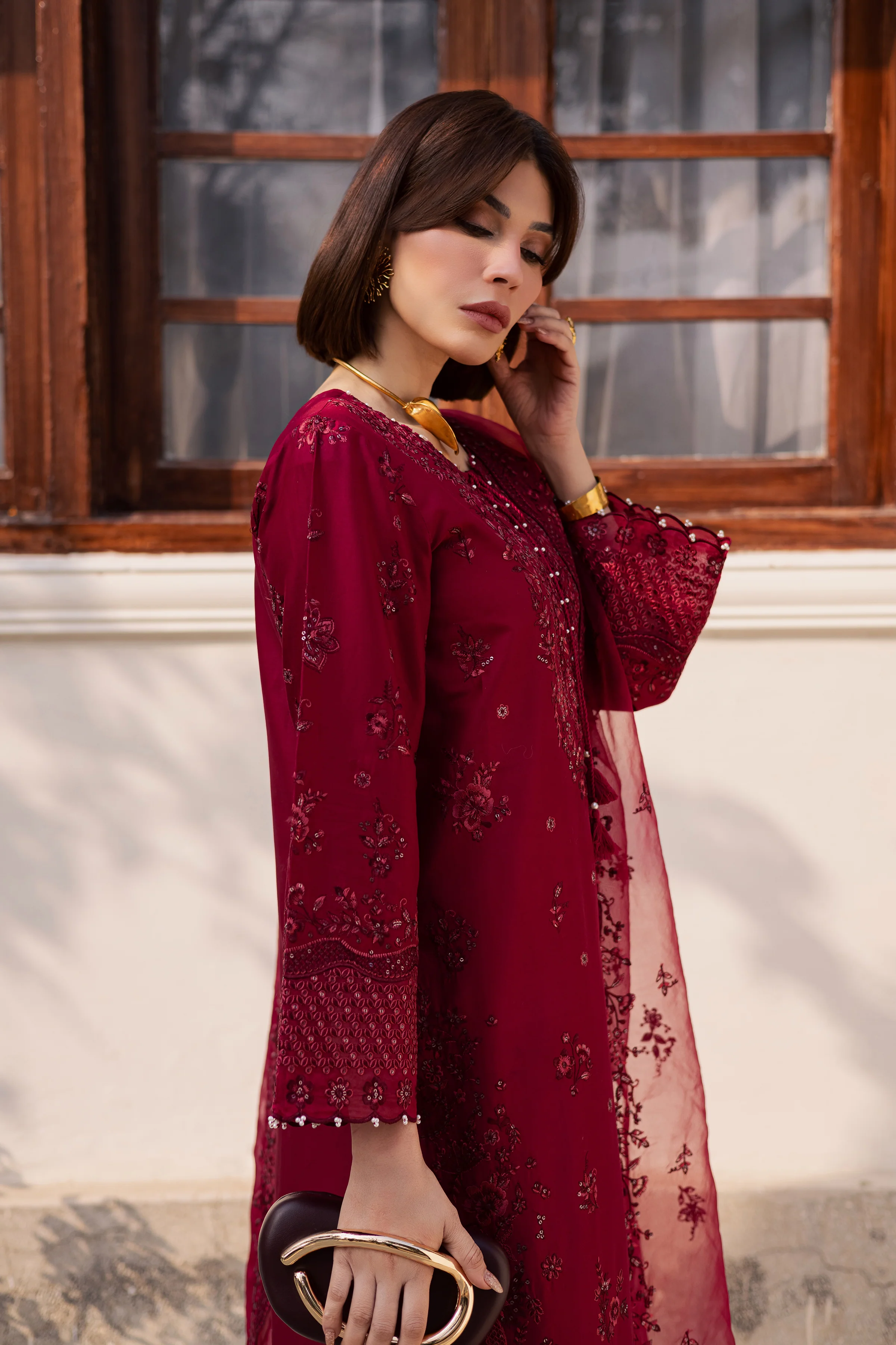 Ecuador 3Pc - Festive Embroidered Lawn - Image 5