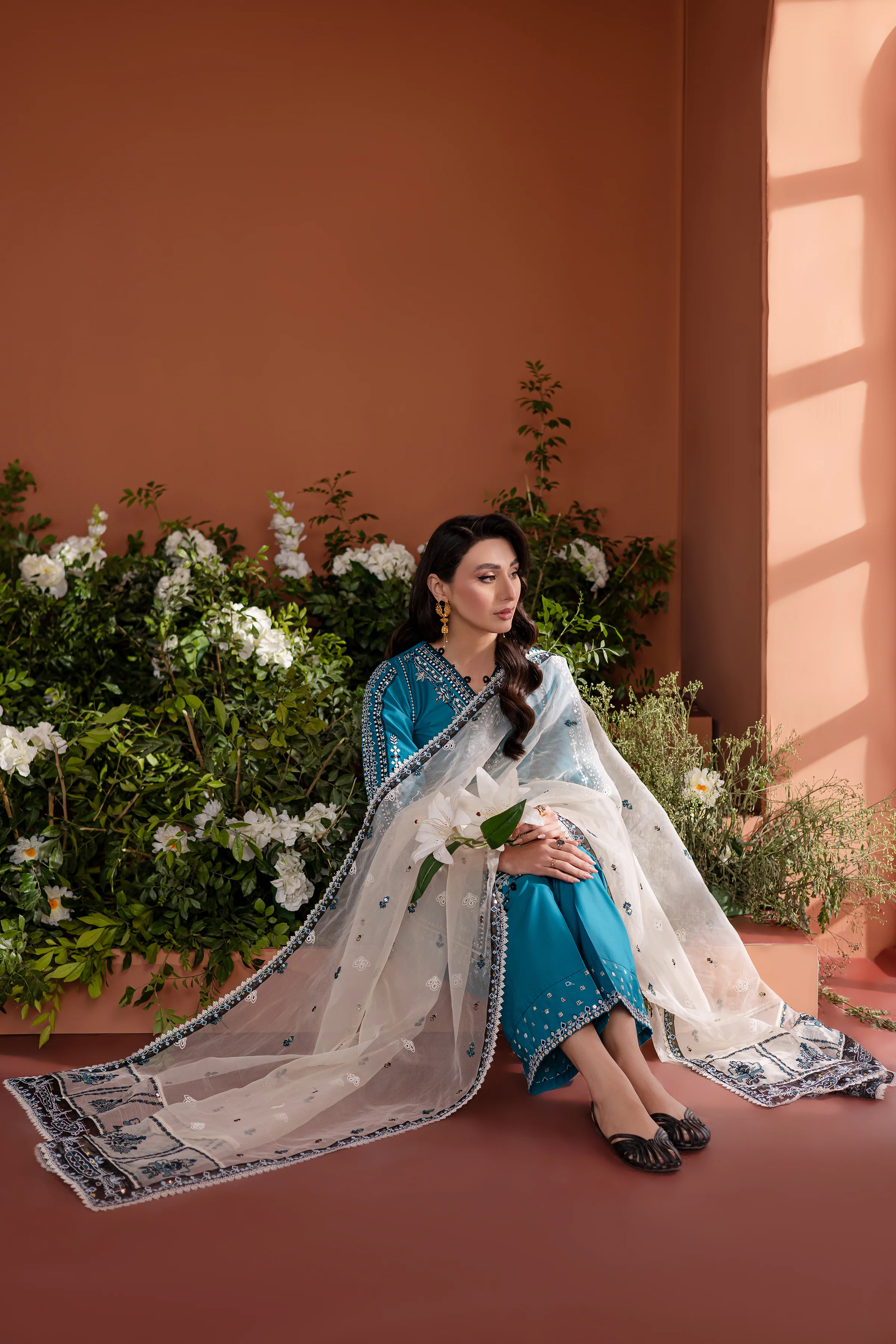 Edinaa 3Pc - Embroidered Lawn Dress - Image 4