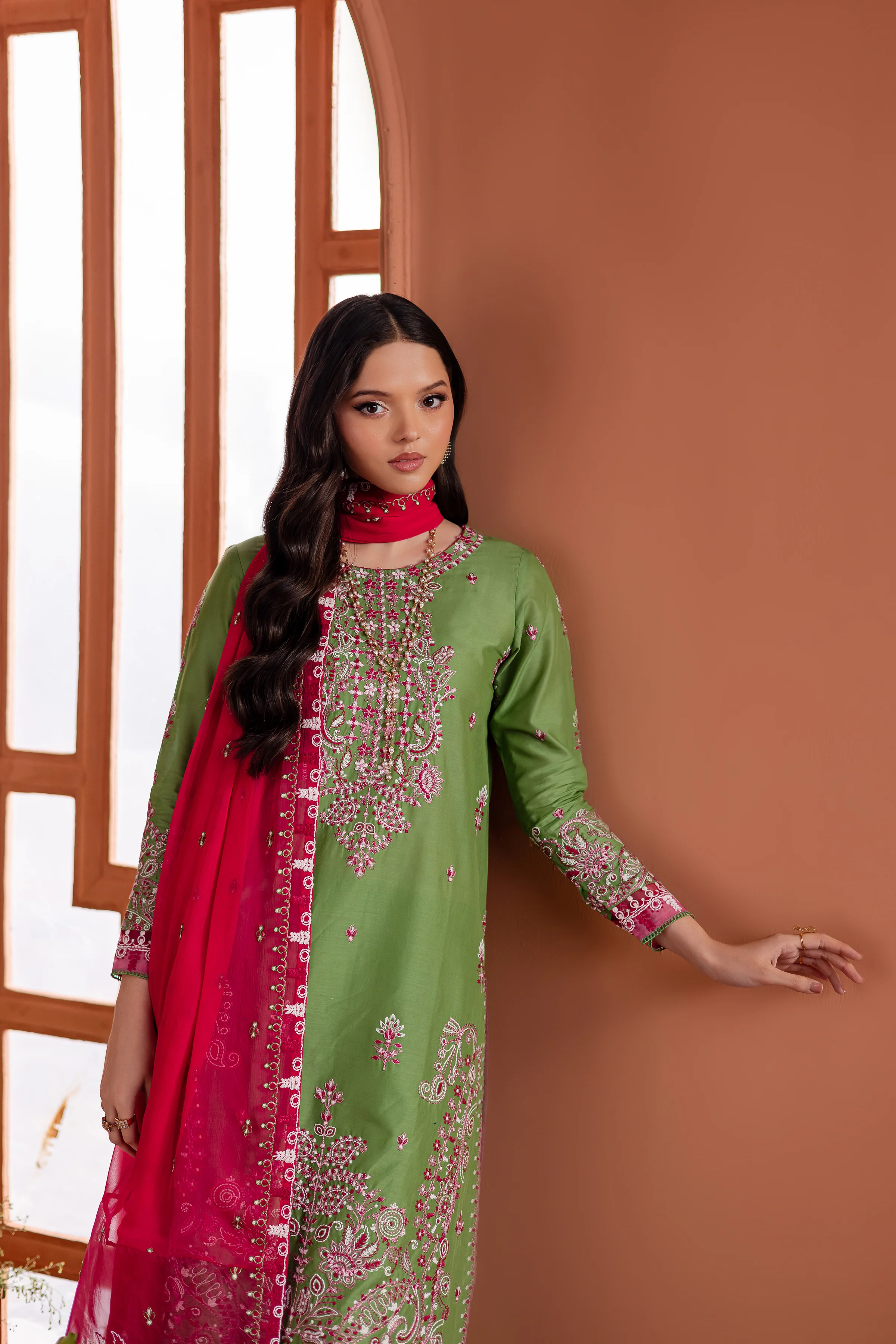 Eirs 3Pc - Embroidered Lawn Dress - Image 3