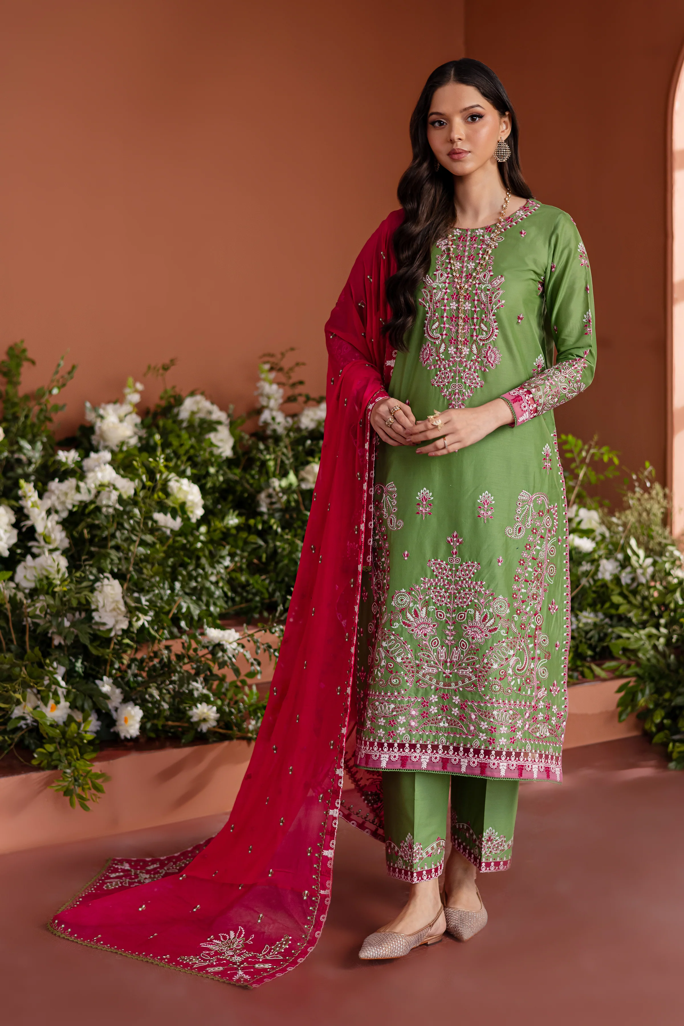Eirs 3Pc - Embroidered Lawn Dress - Image 4