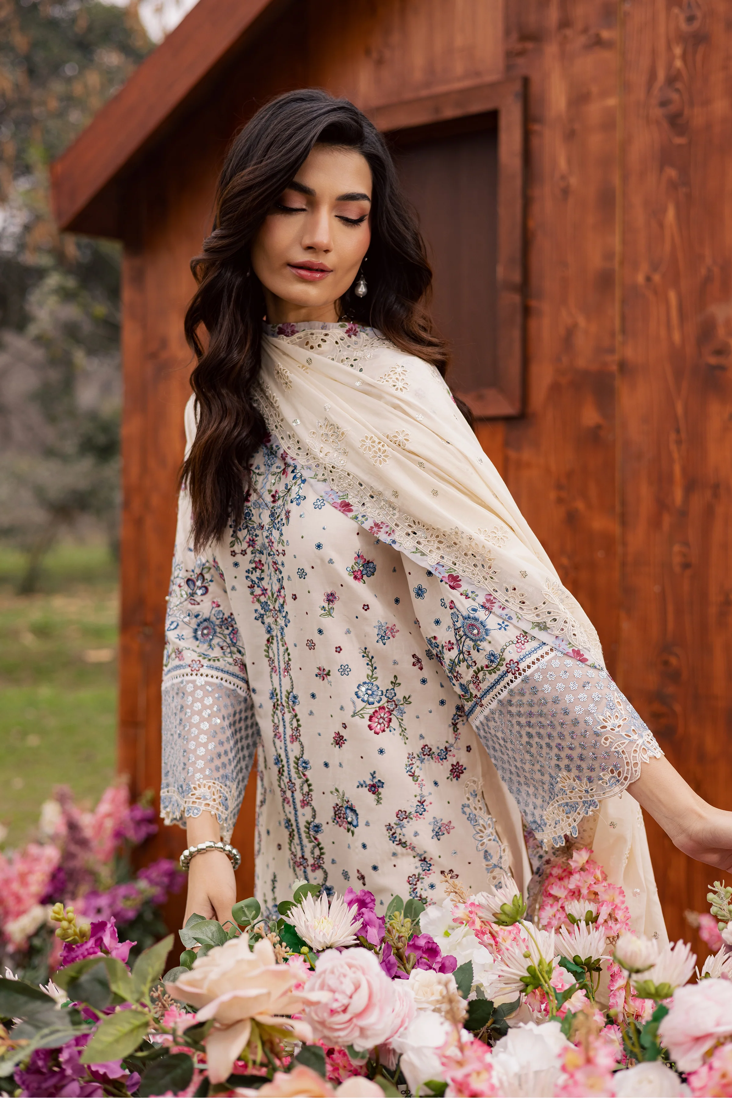 Ela Noor 3Pc - Festive Embroidered Lawn - Image 3