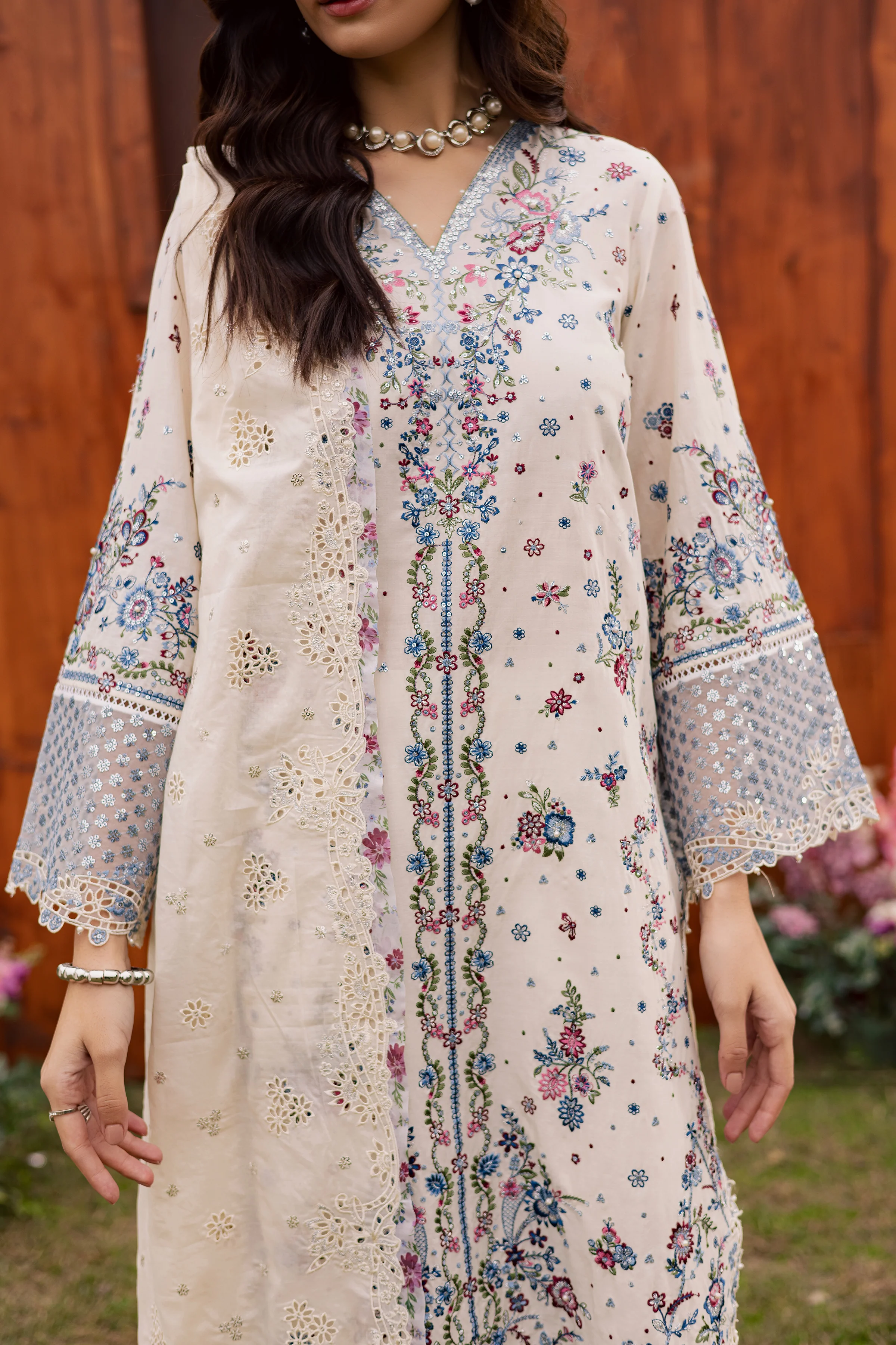Ela Noor 3Pc - Festive Embroidered Lawn - Image 8
