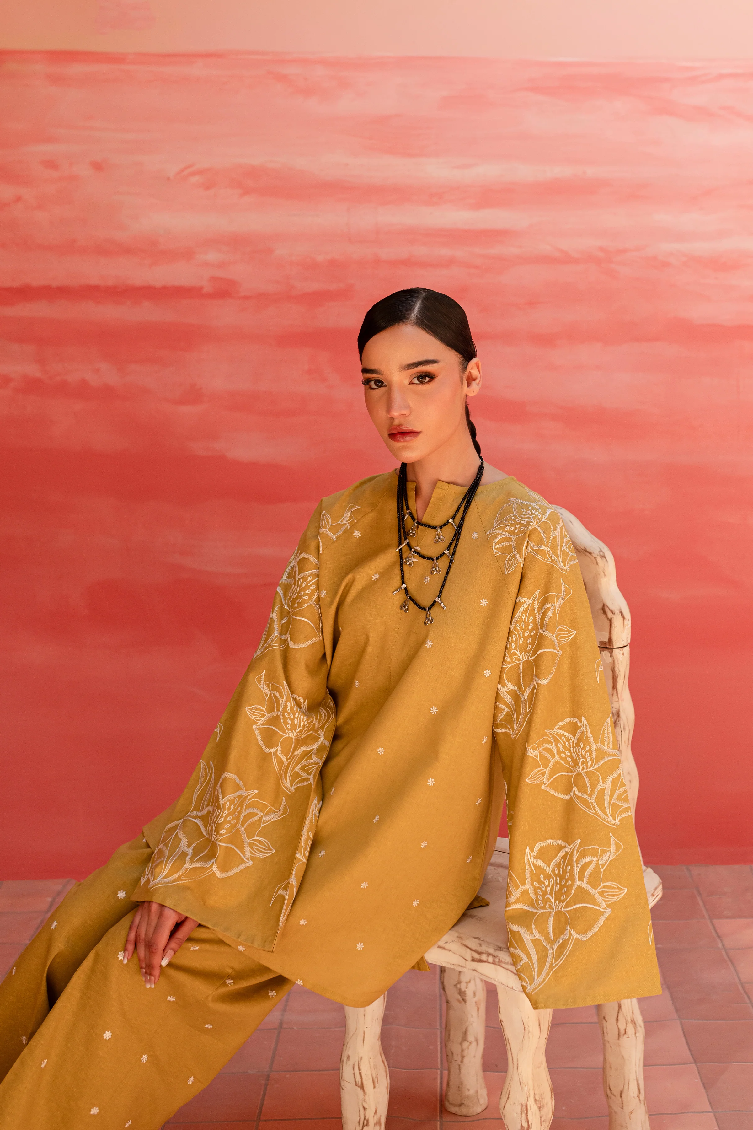 Famy 2Pc - Embroidered Karandi Dress - Image 4