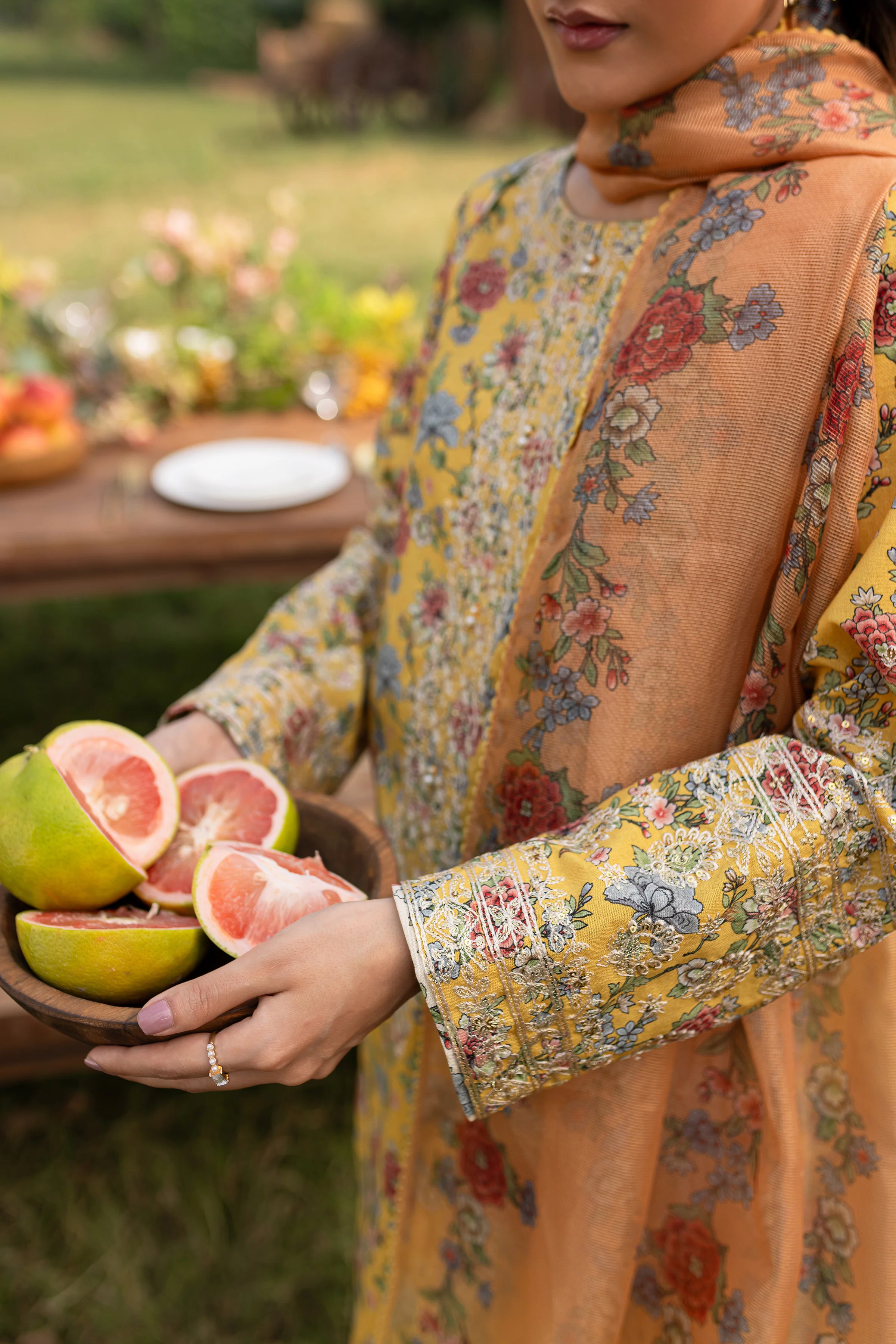 Florence 3Pc - Printed Khaddar Dress - Image 7