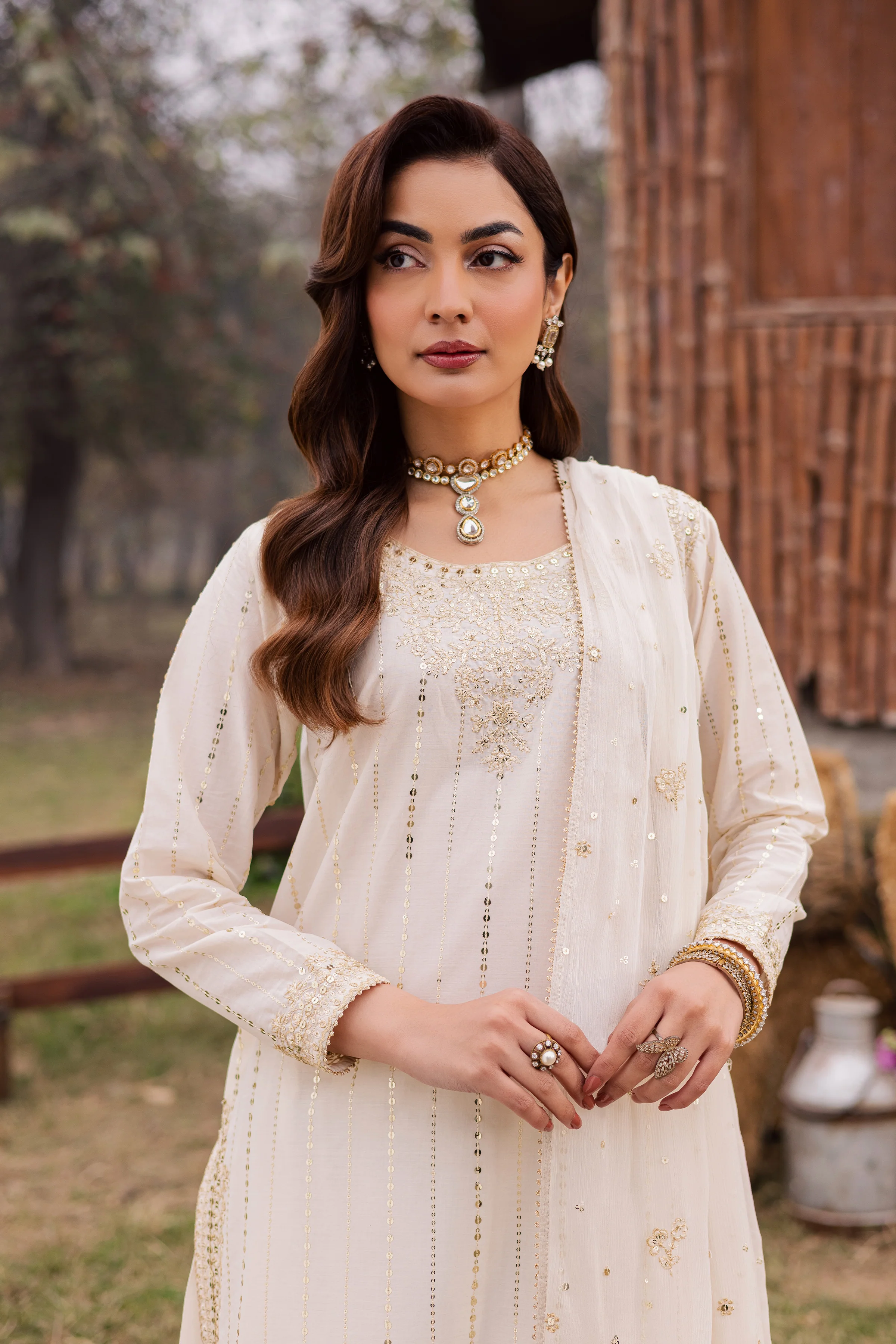 Hans 3Pc - Festive Embroidered Lawn - Image 5