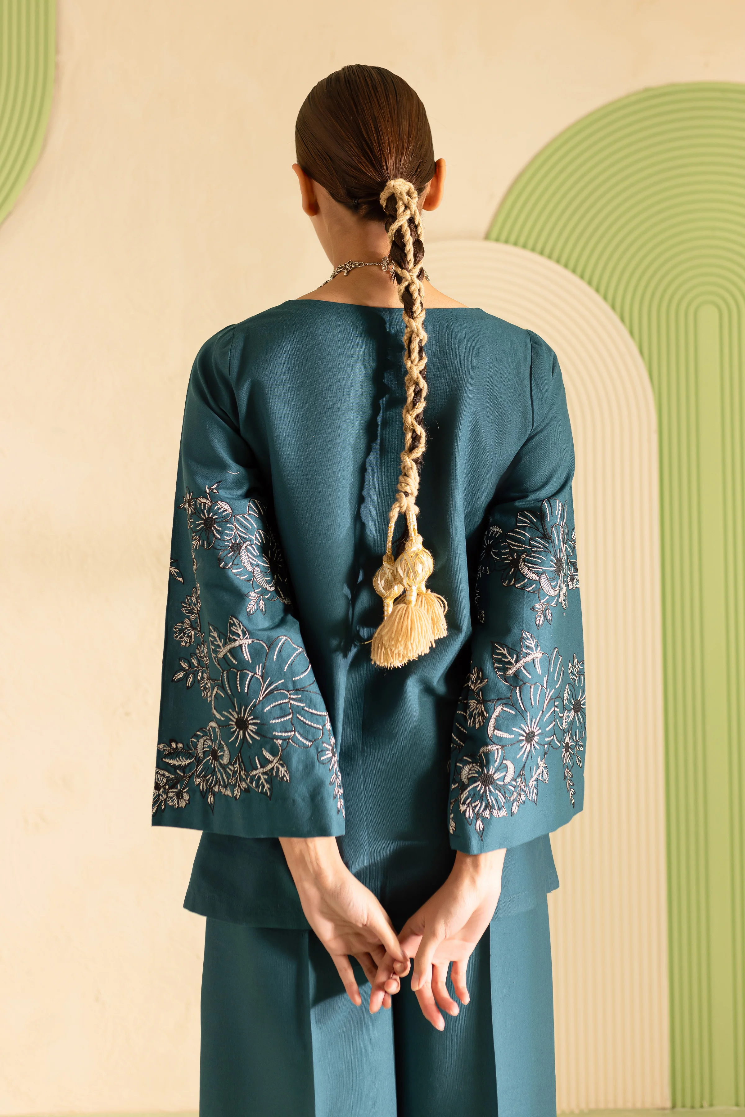Hyelin 2Pc - Embroidered Khaddar Dress - Image 10