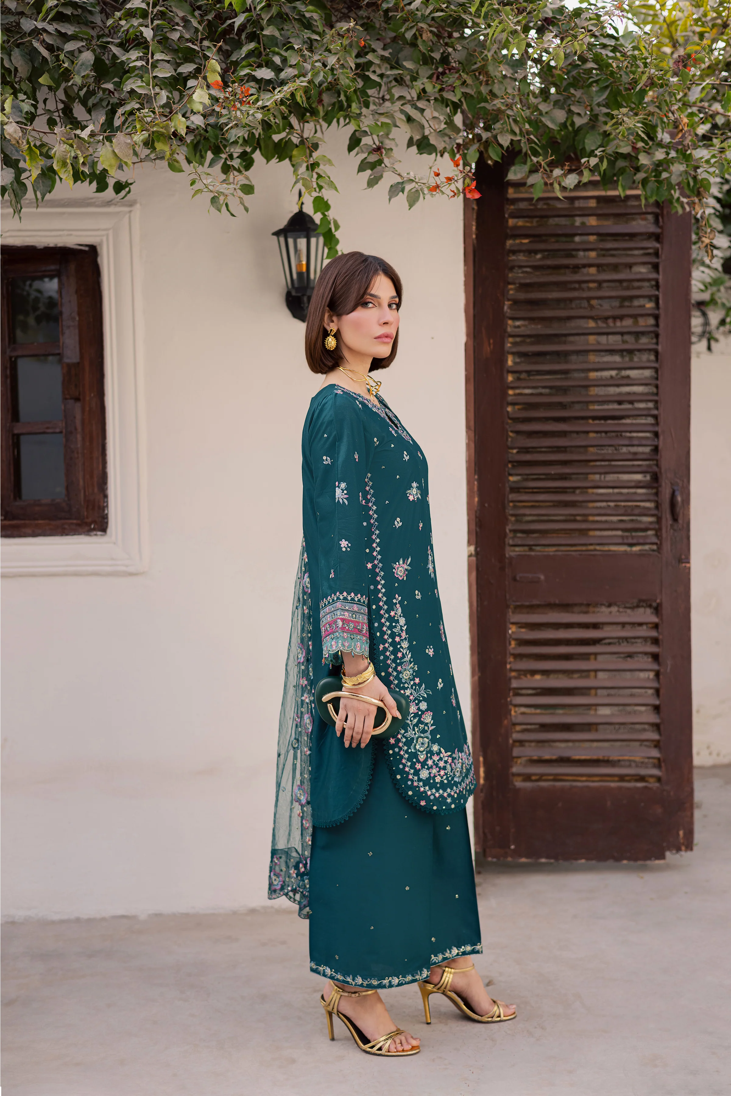 Ivy Bloom 3Pc - Festive Embroidered Lawn - Image 3