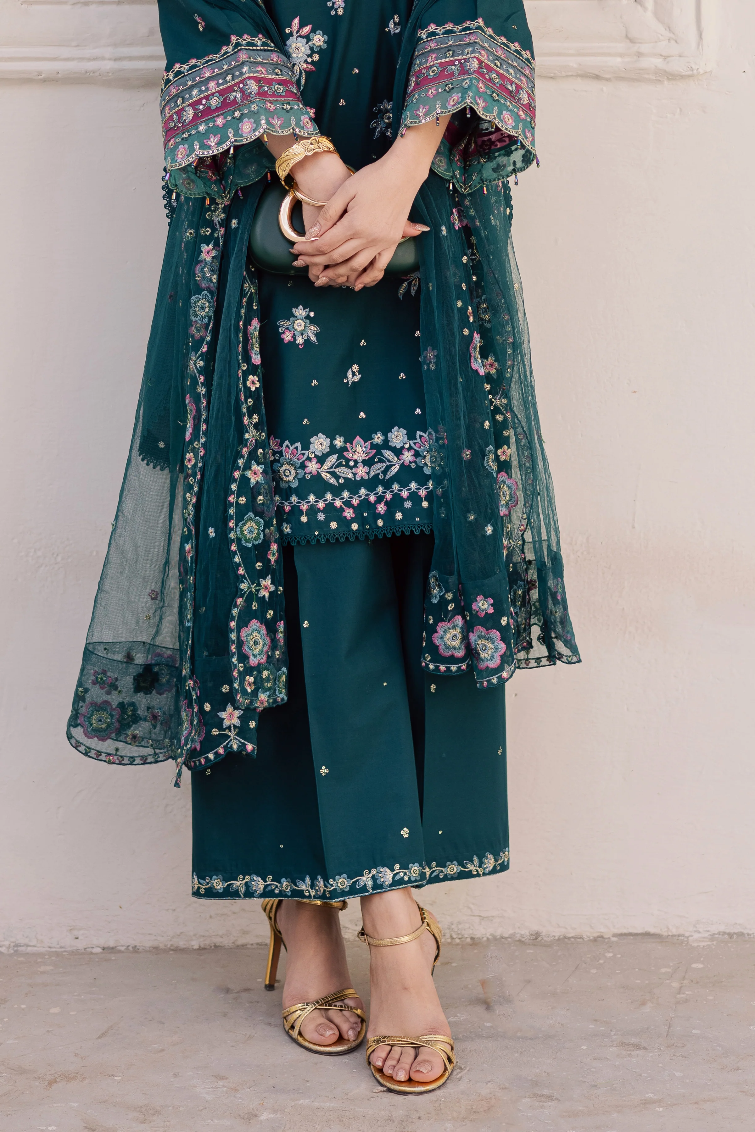 Ivy Bloom 3Pc - Festive Embroidered Lawn - Image 5