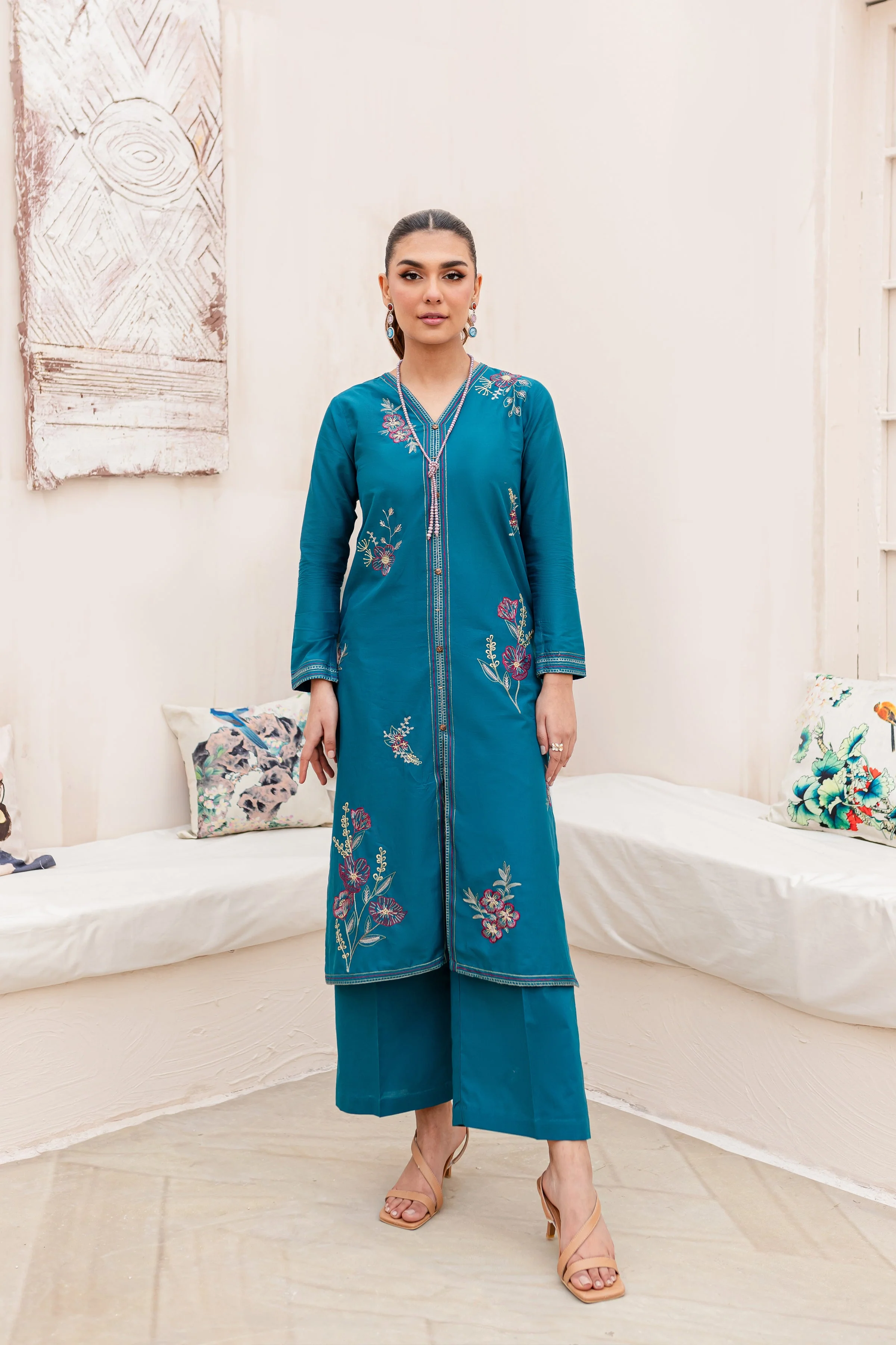 Jordy 2Pc - Embroidered Lawn Dress - Image 4