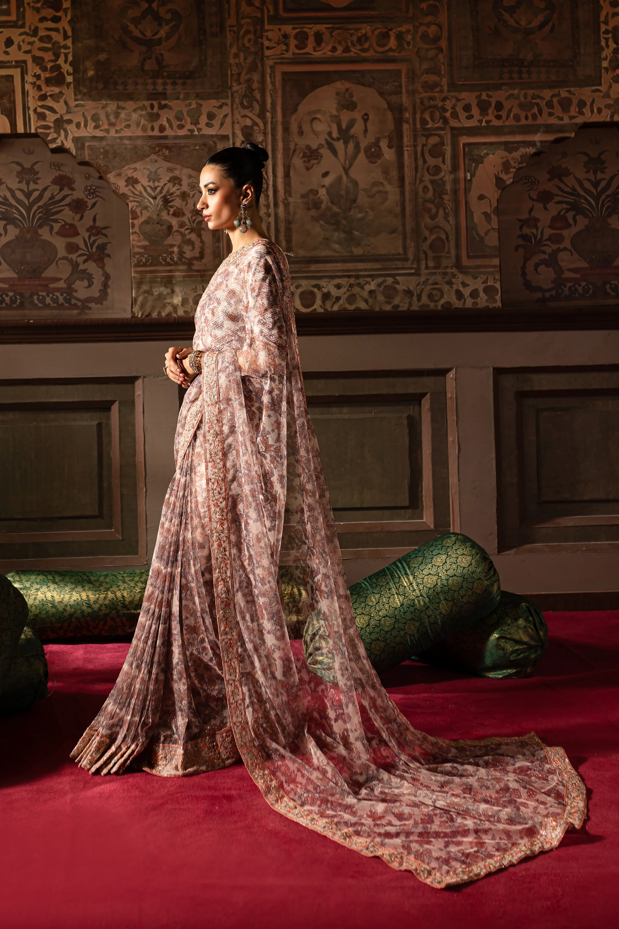 Kashish 3Pc- Embroidered Saree - Image 8