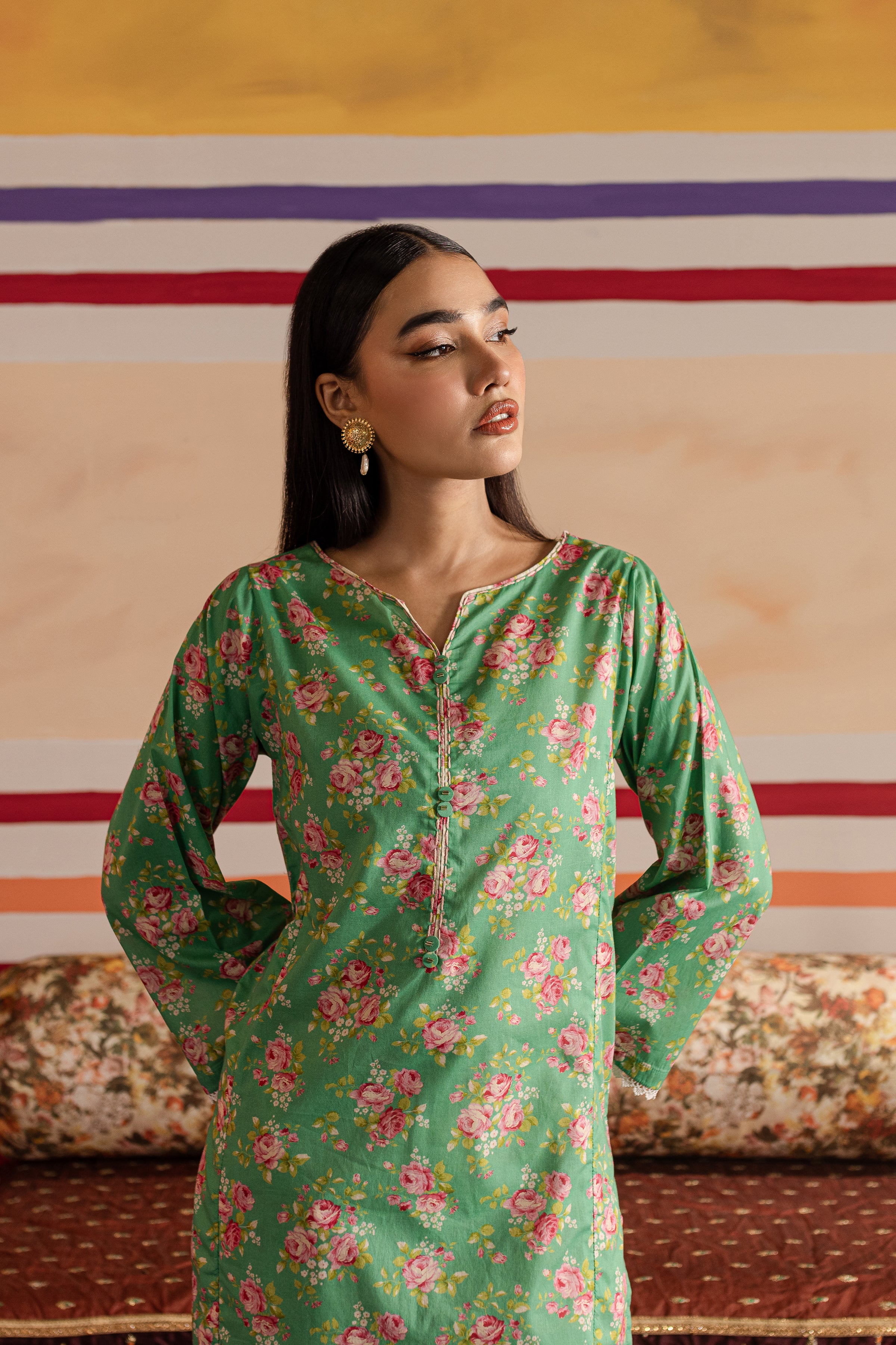Laura Bee 2Pc - Printed Lawn Dress - Image 3