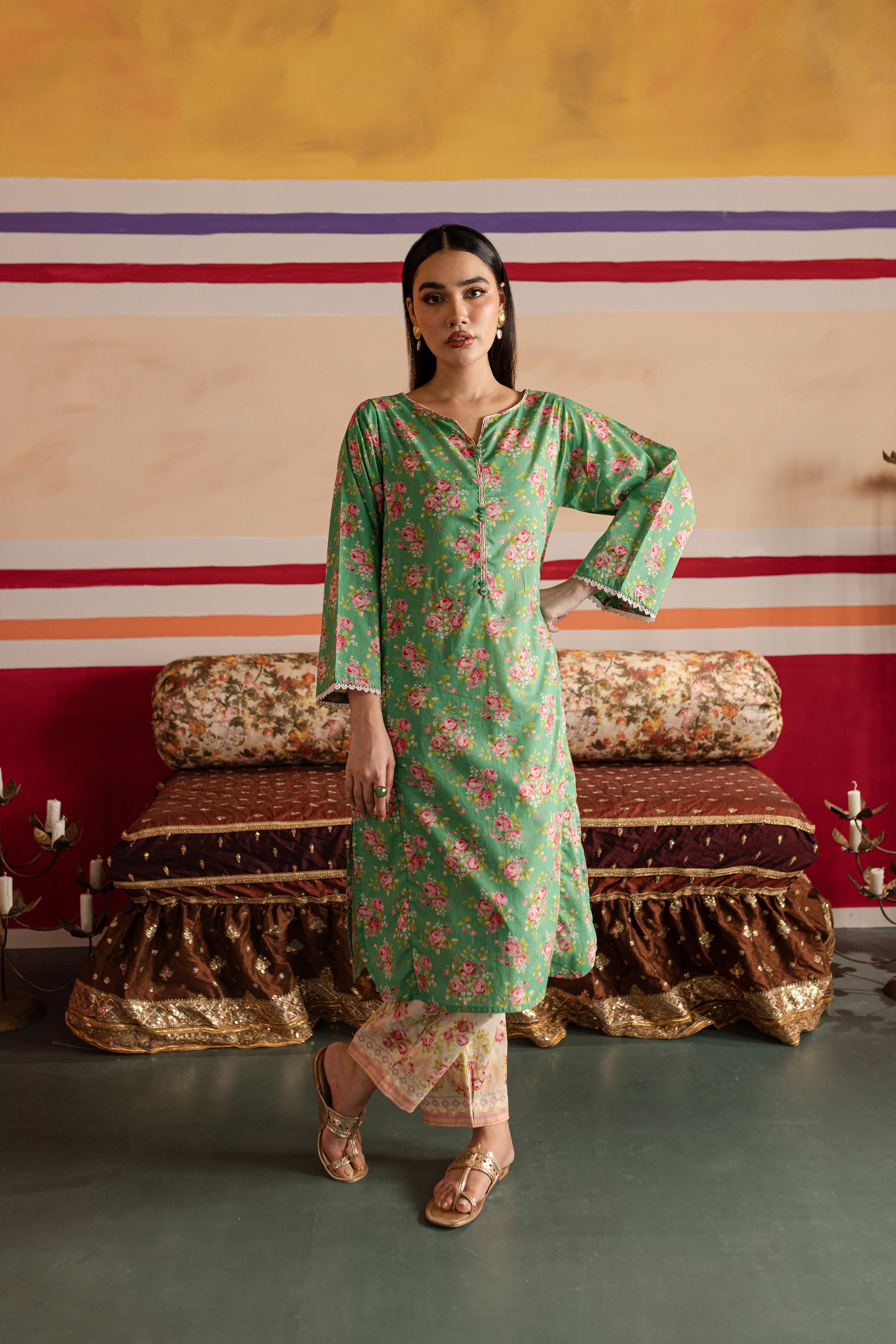 Laura Bee 2Pc - Printed Lawn Dress - Image 4