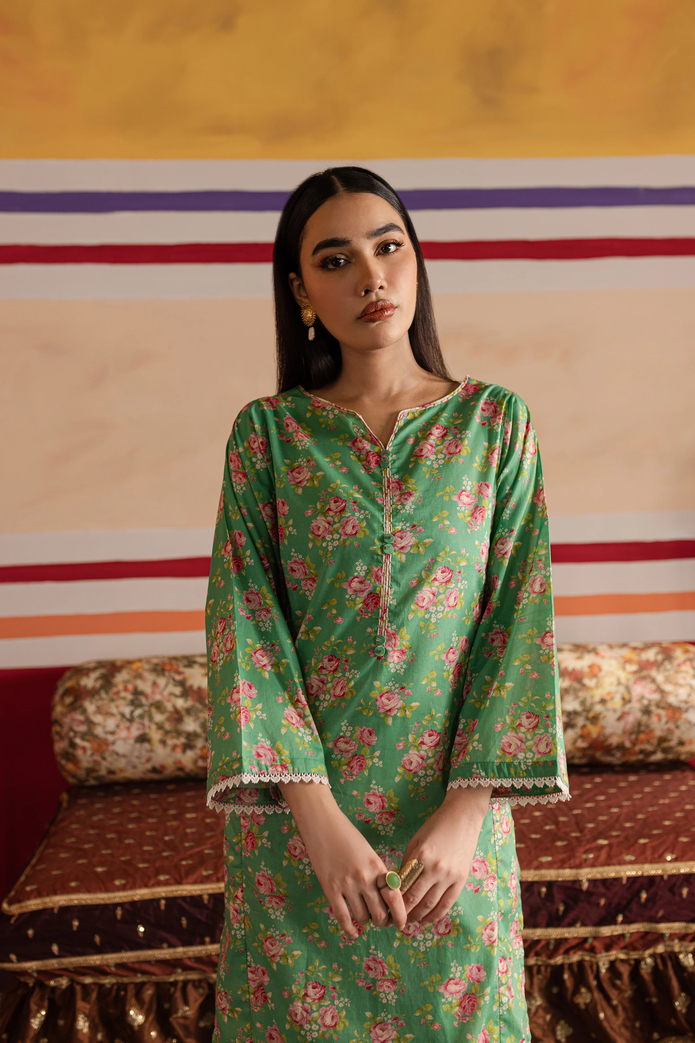 Laura Bee 2Pc - Printed Lawn Dress - Image 8