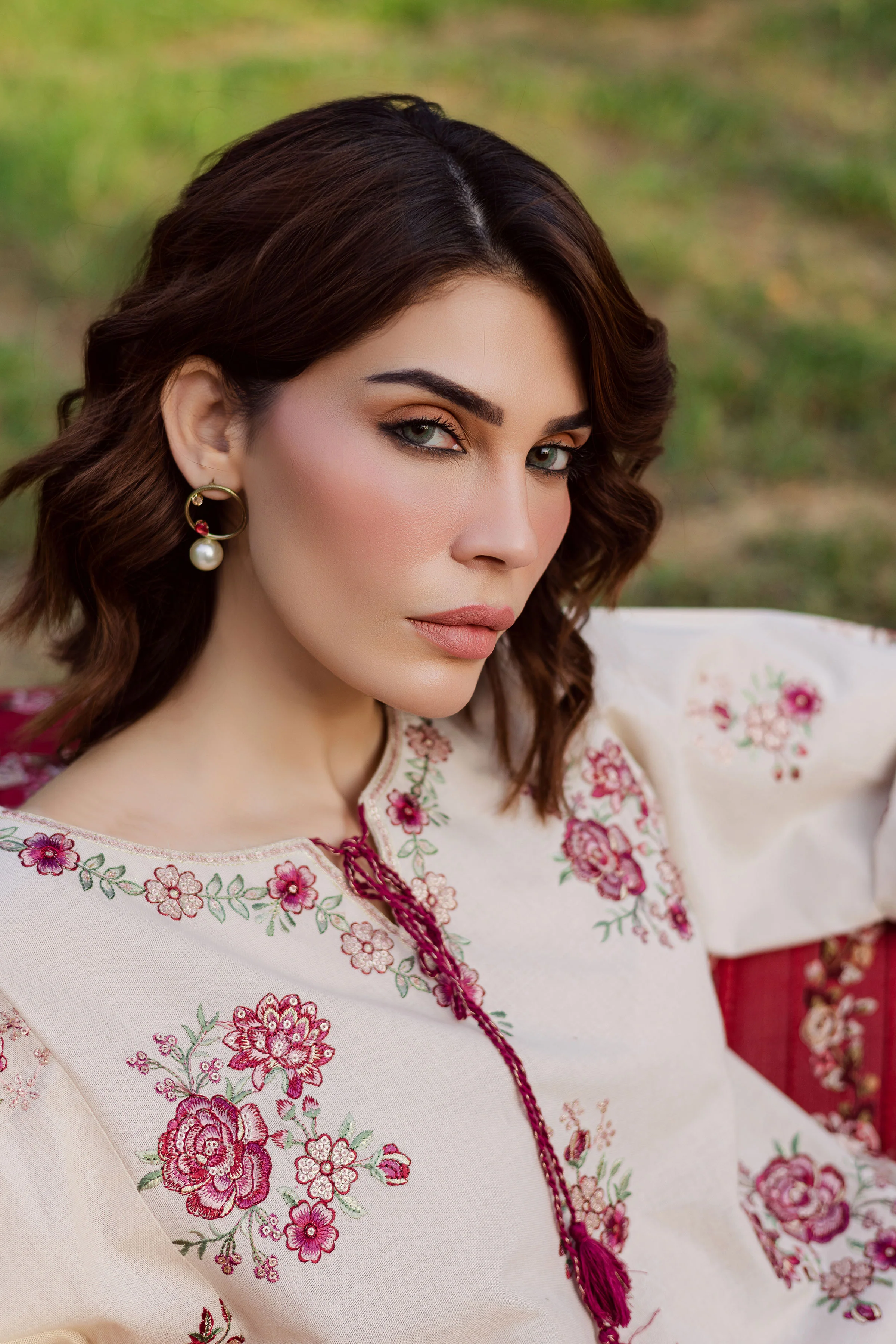 Meer 2Pc - Embroidered Khaddar Dress - Image 4