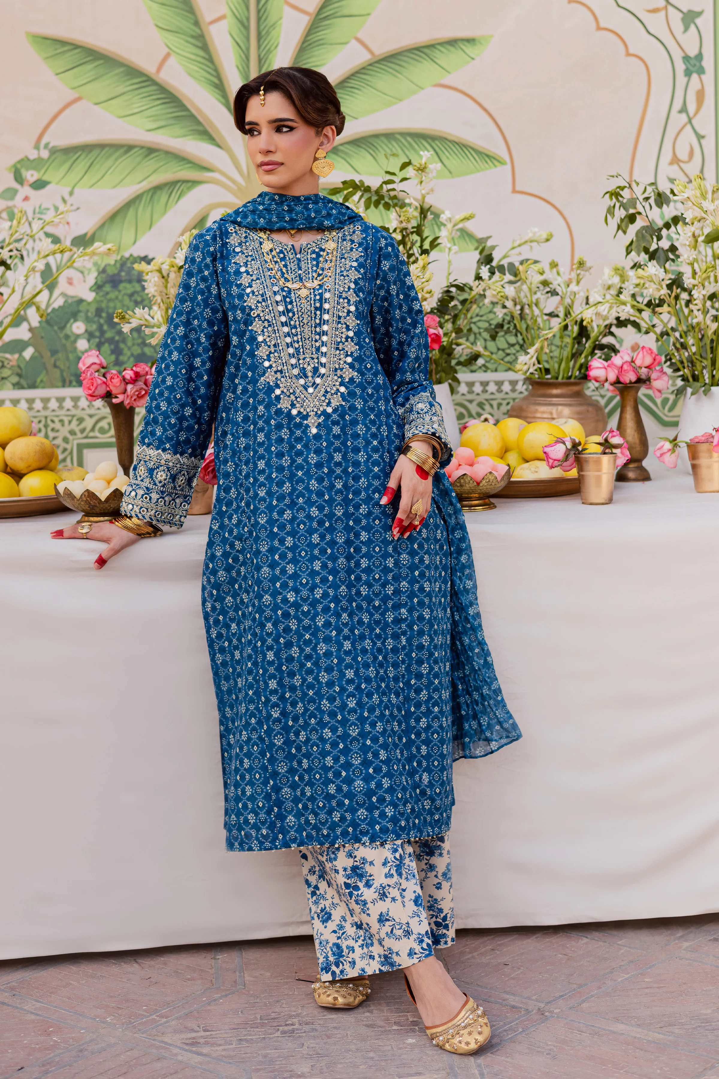 Midnight 3Pc - Festive Eid Prints - Image 4