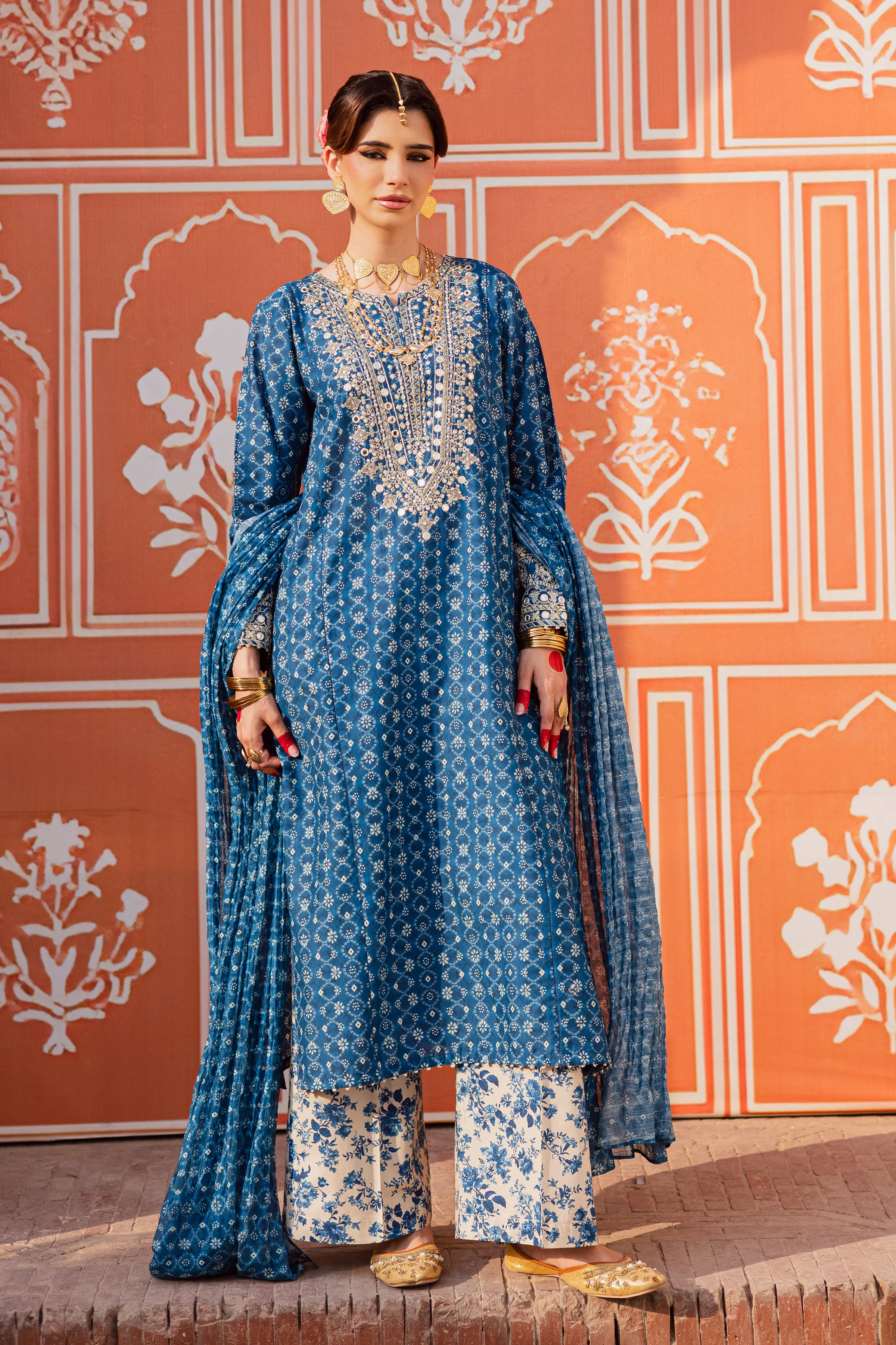 Midnight 3Pc - Festive Eid Prints - Image 5