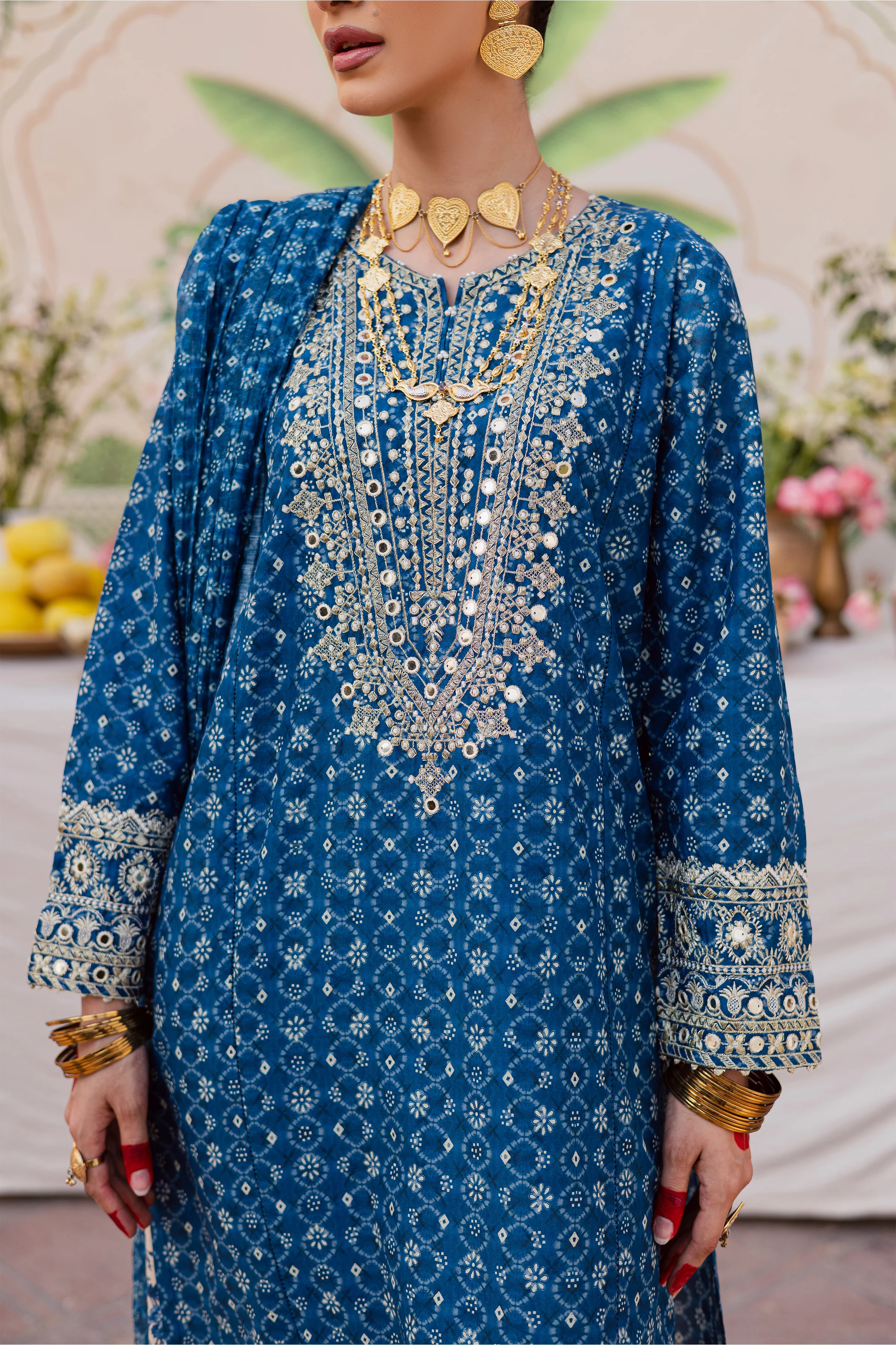 Midnight 3Pc - Festive Eid Prints - Image 8