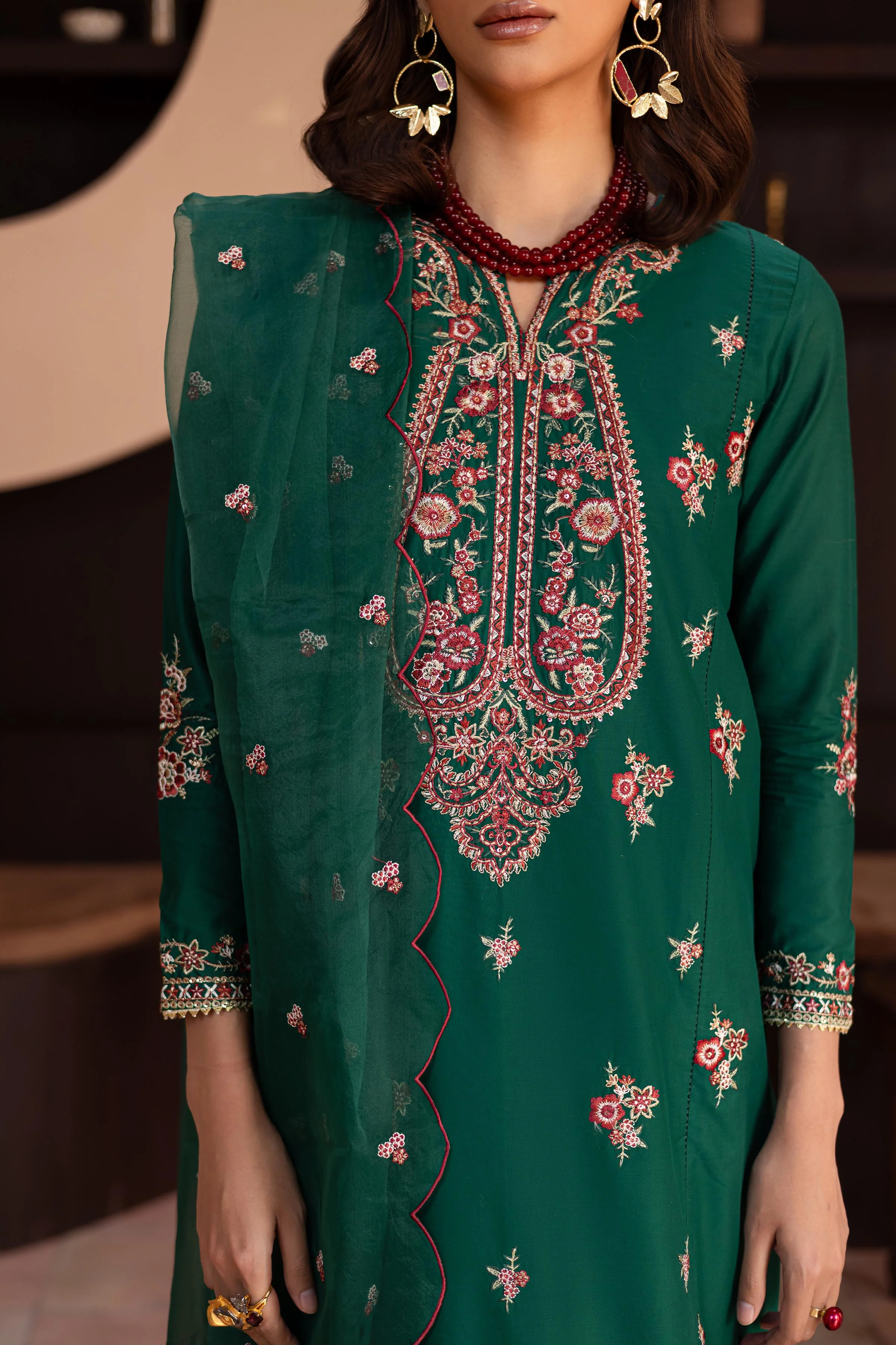Myra 3Pc - Embroidered Lawn Dress - Image 7
