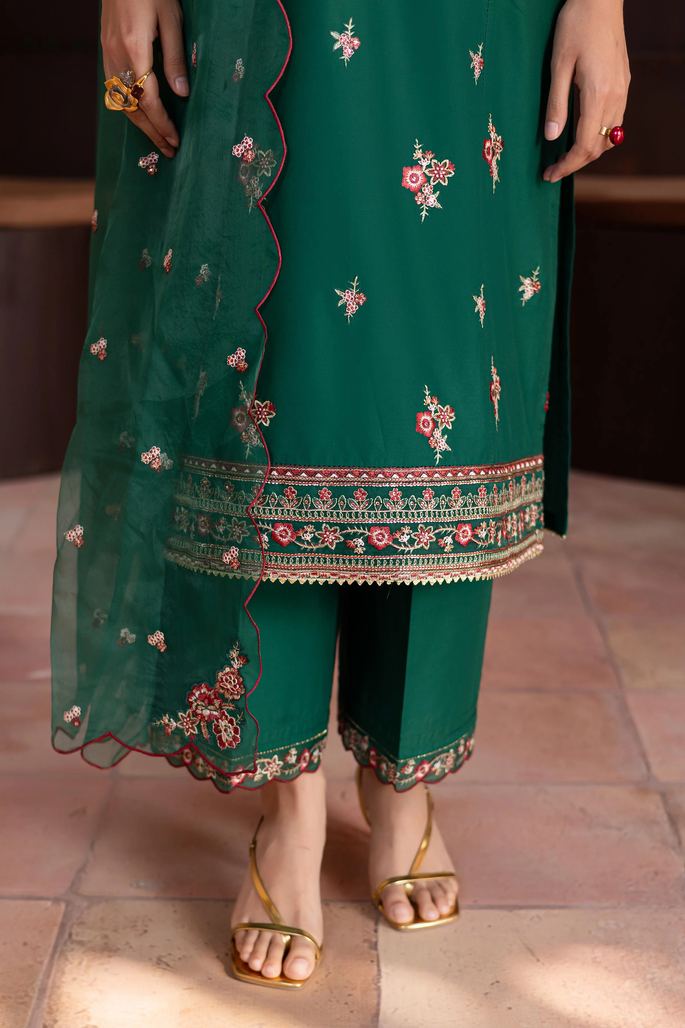 Myra 3Pc - Embroidered Lawn Dress - Image 8
