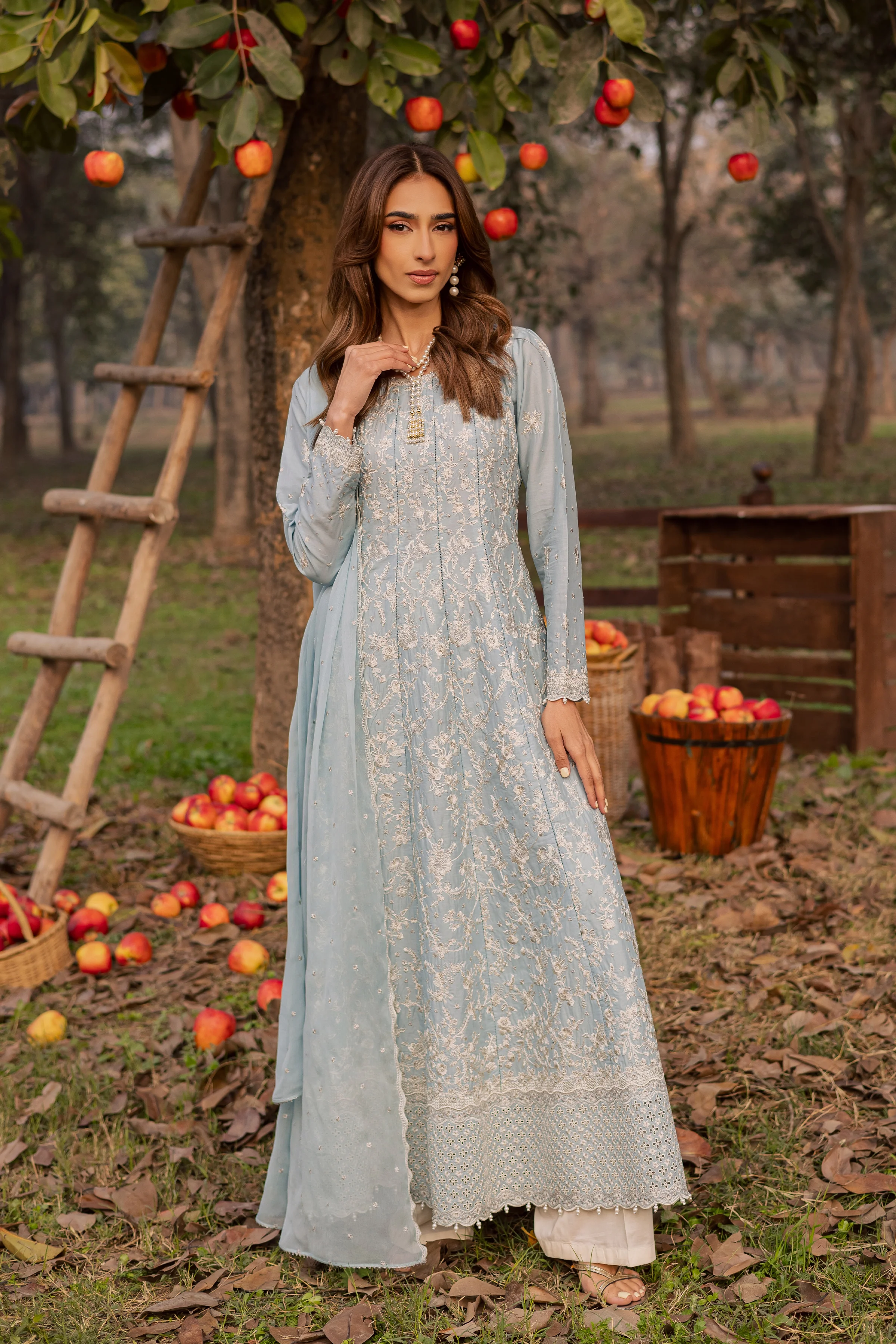 Nur Ray 3Pc - Festive Embroidered Lawn - Image 3