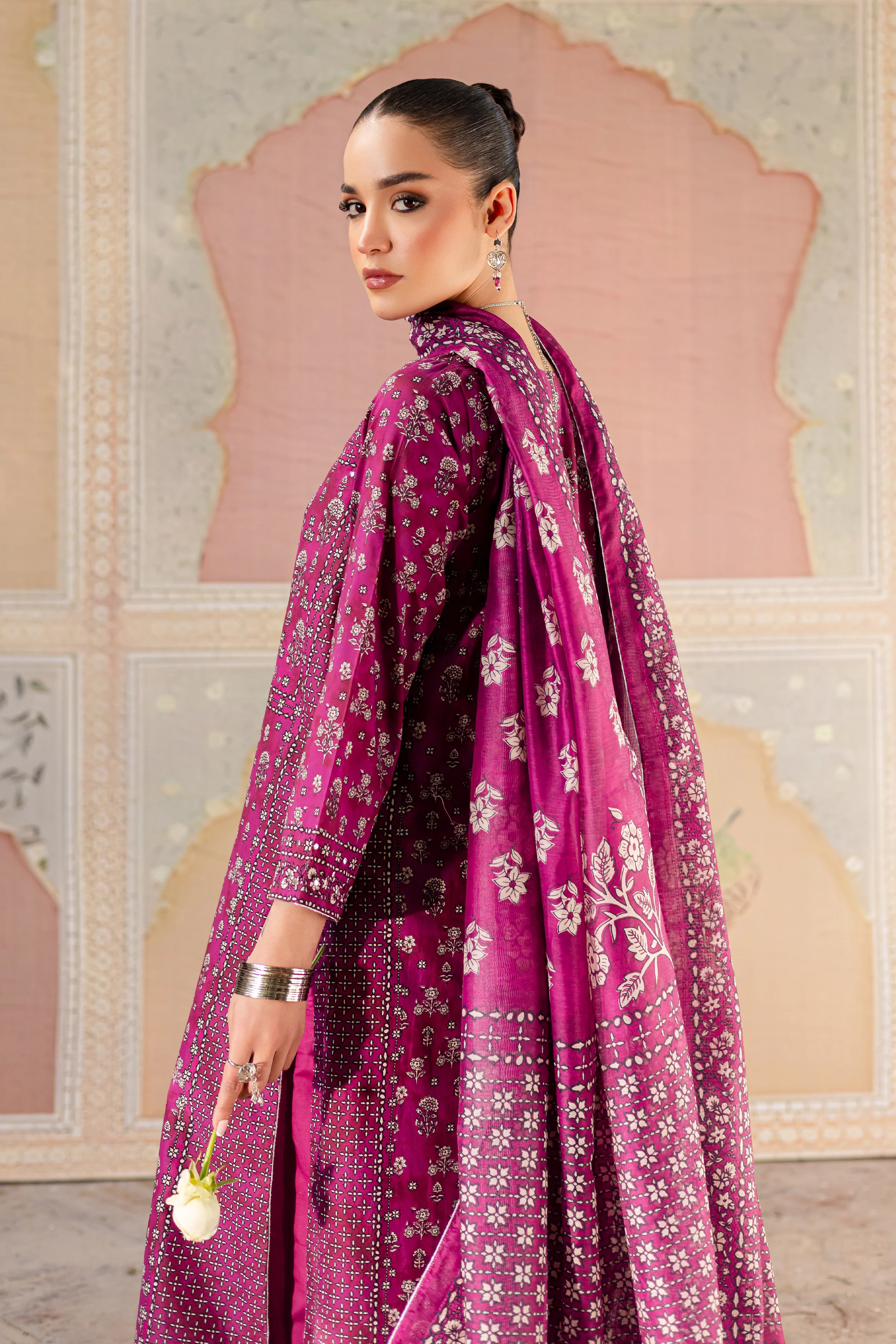 Pink Arsh 3Pc - Printed Lawn Dress - Image 5