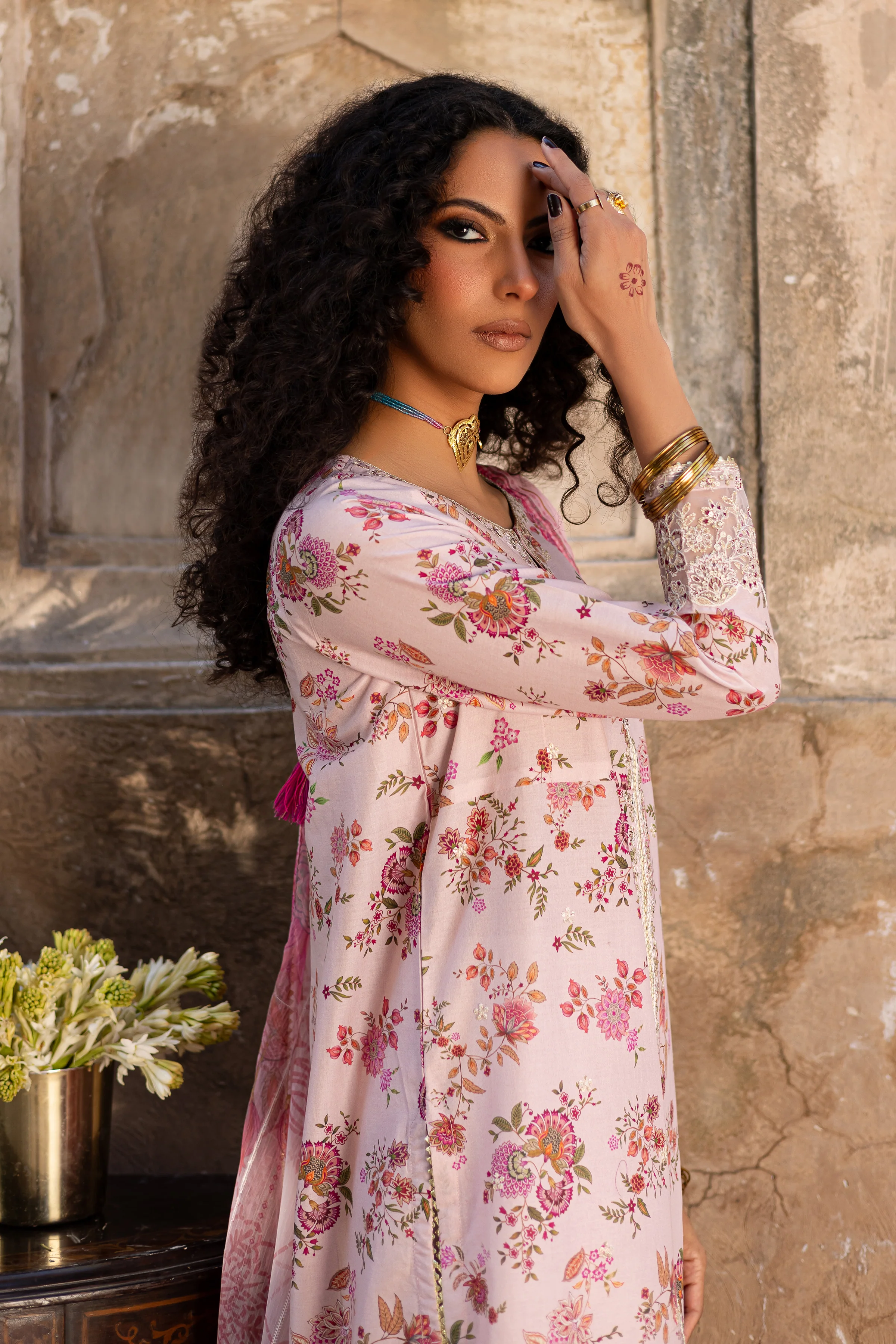 Pink Lilly 3Pc - Printed Lawn Dress - Image 3