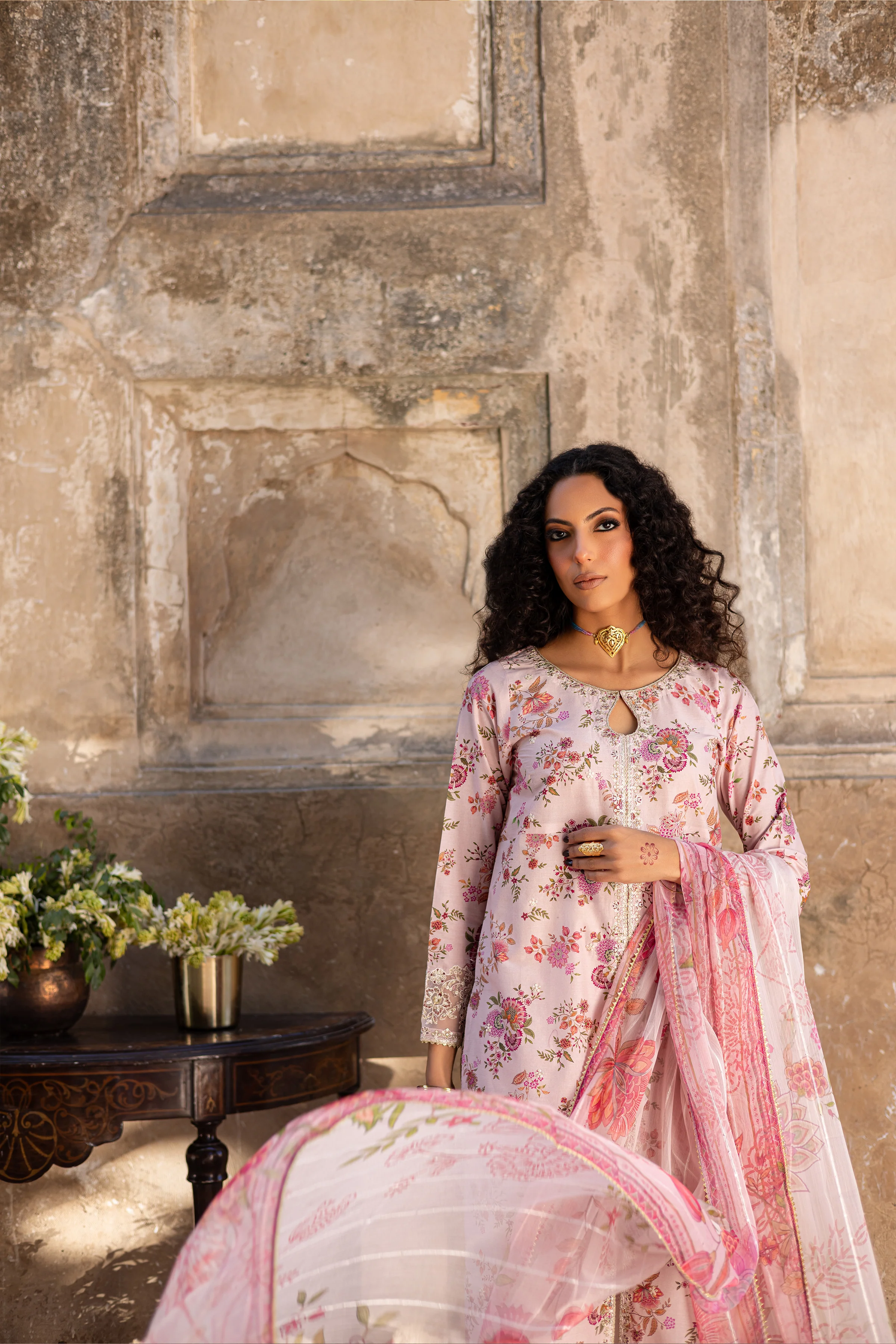 Pink Lilly 3Pc - Printed Lawn Dress - Image 4