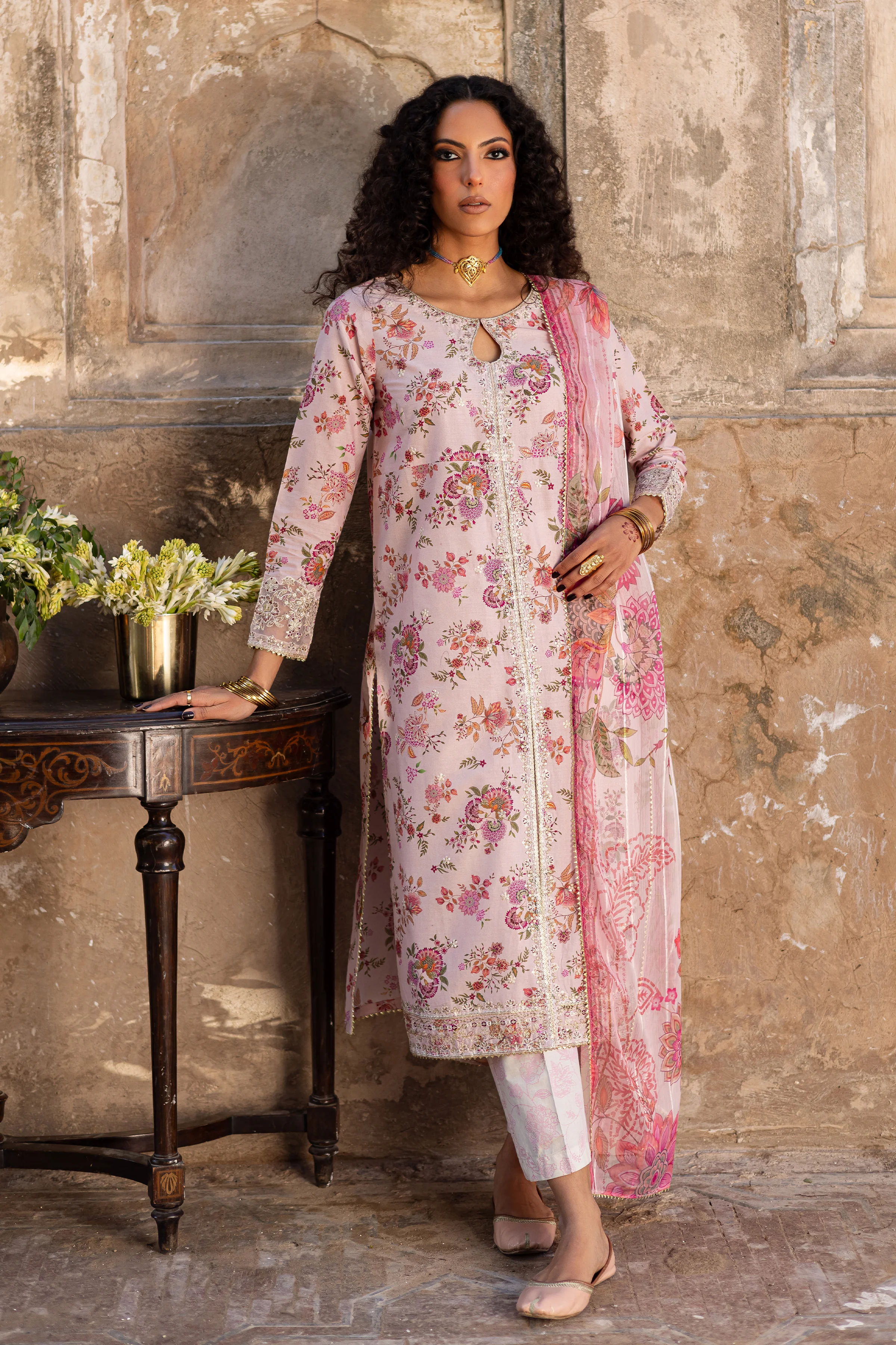 Pink Lilly 3Pc - Printed Lawn Dress - Image 5
