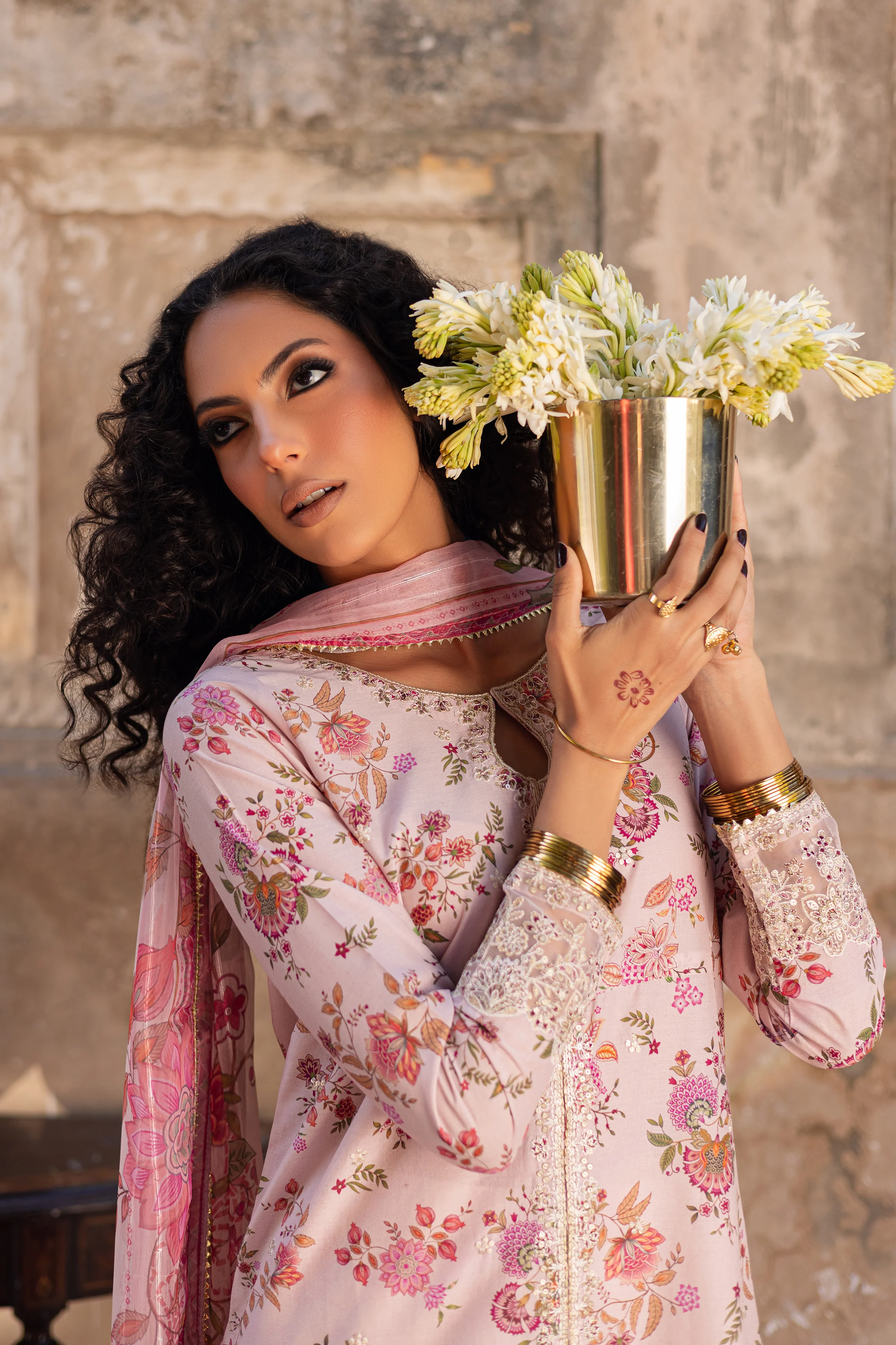 Pink Lilly 3Pc - Printed Lawn Dress - Image 6