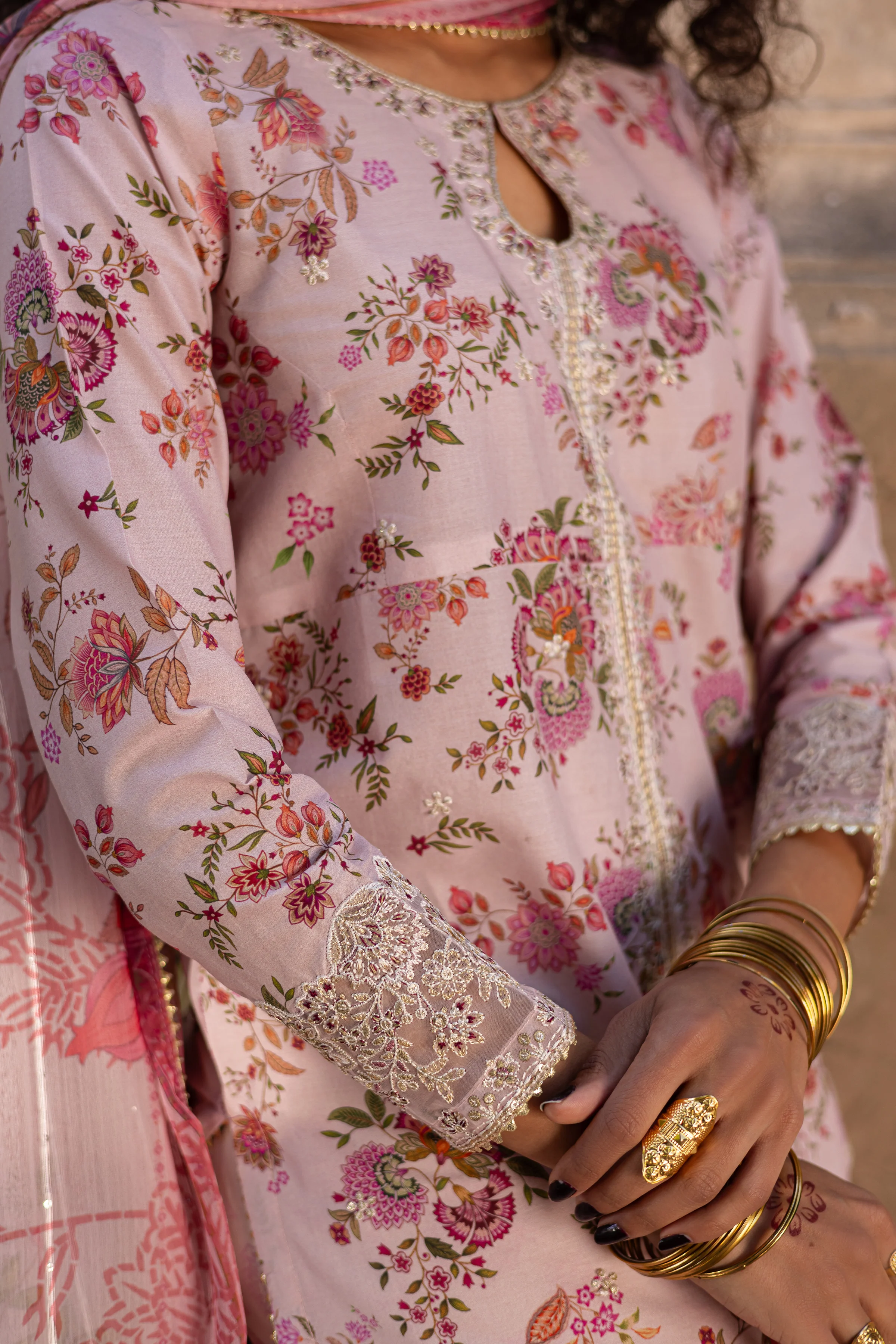 Pink Lilly 3Pc - Printed Lawn Dress - Image 7