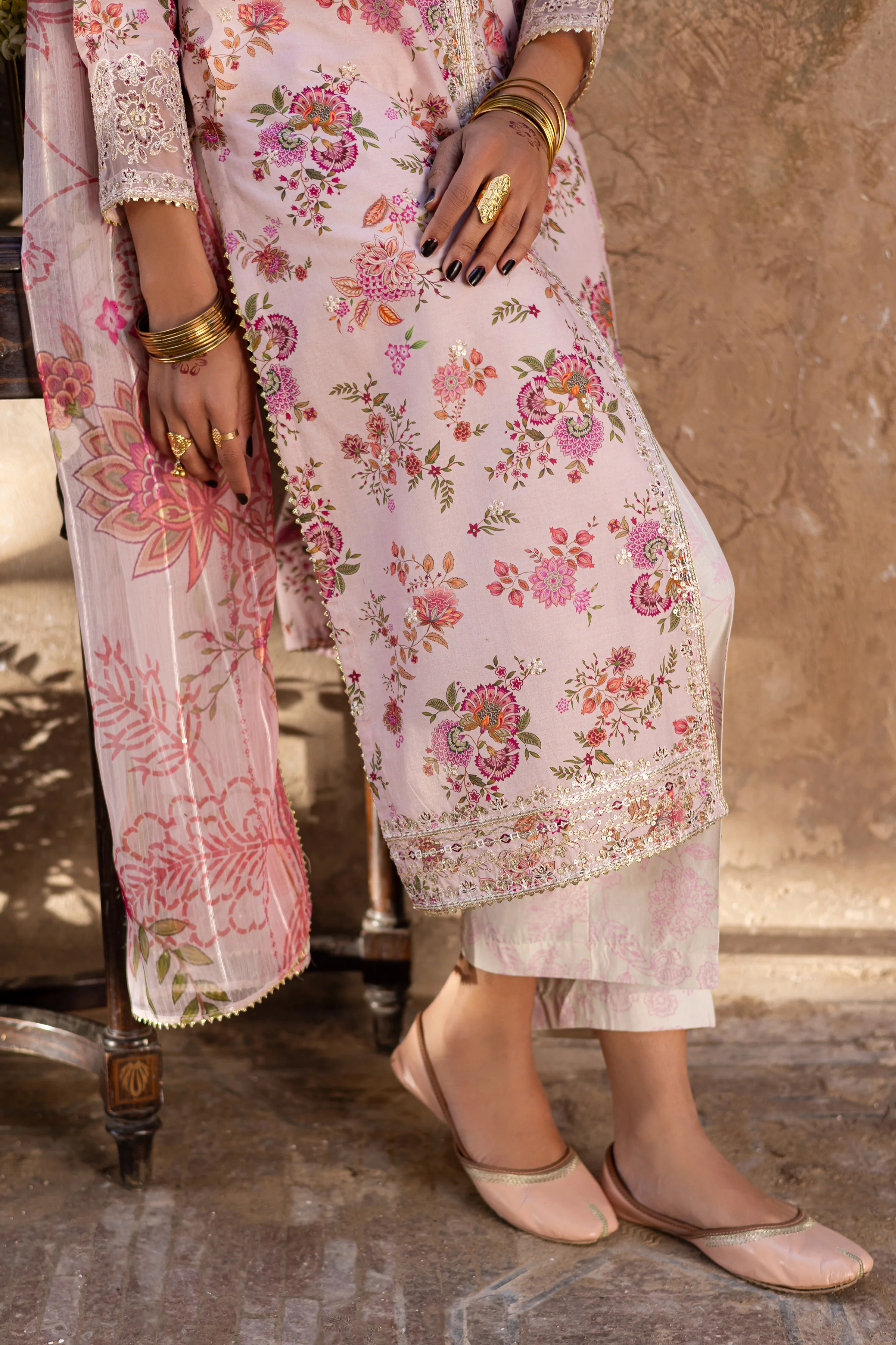 Pink Lilly 3Pc - Printed Lawn Dress - Image 8