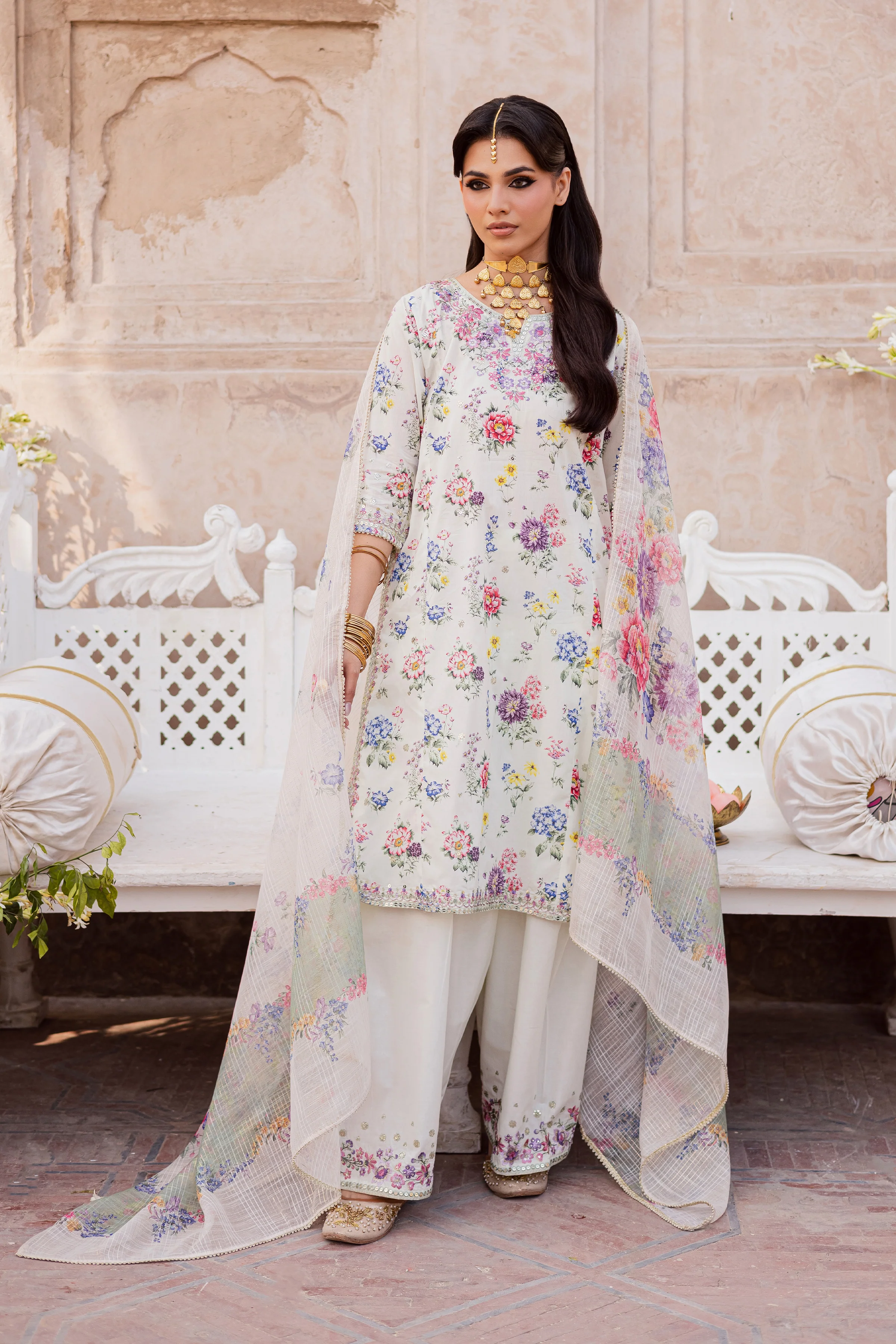 Qissa 3Pc - Festive Eid Prints - Image 7