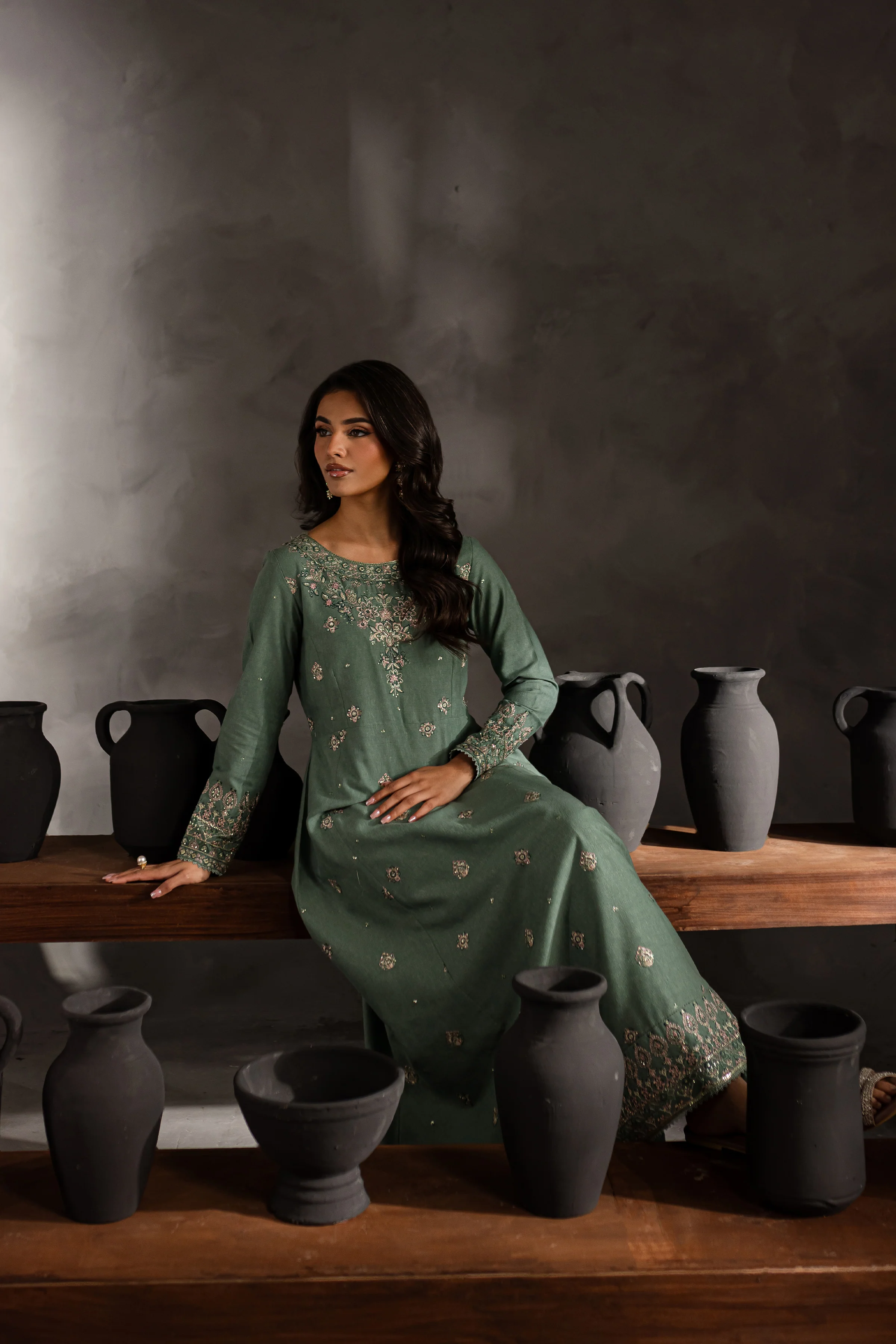 Robin 2Pc - Embroidered Karandi dress - Image 6