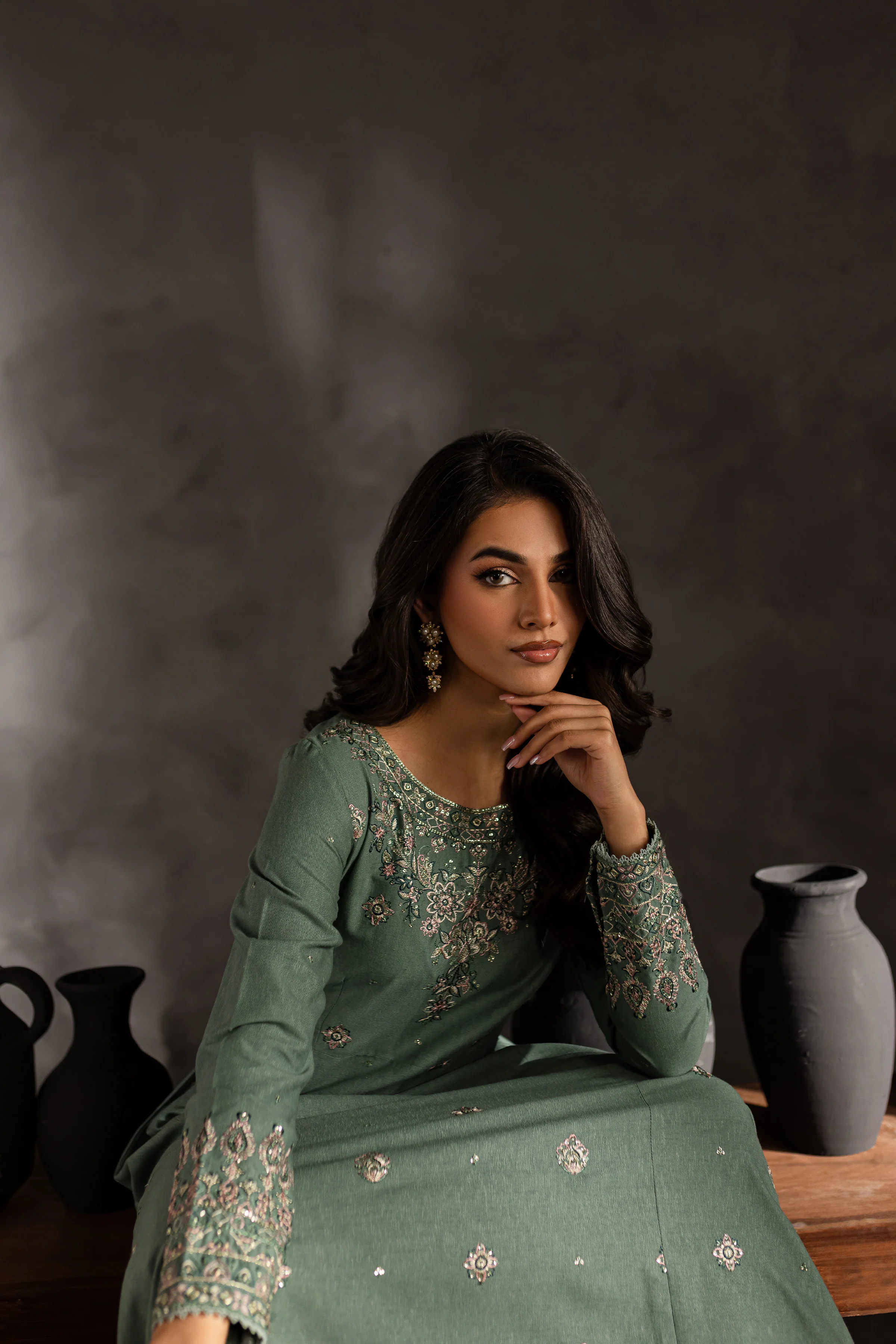 Robin 2Pc - Embroidered Karandi dress - Image 7