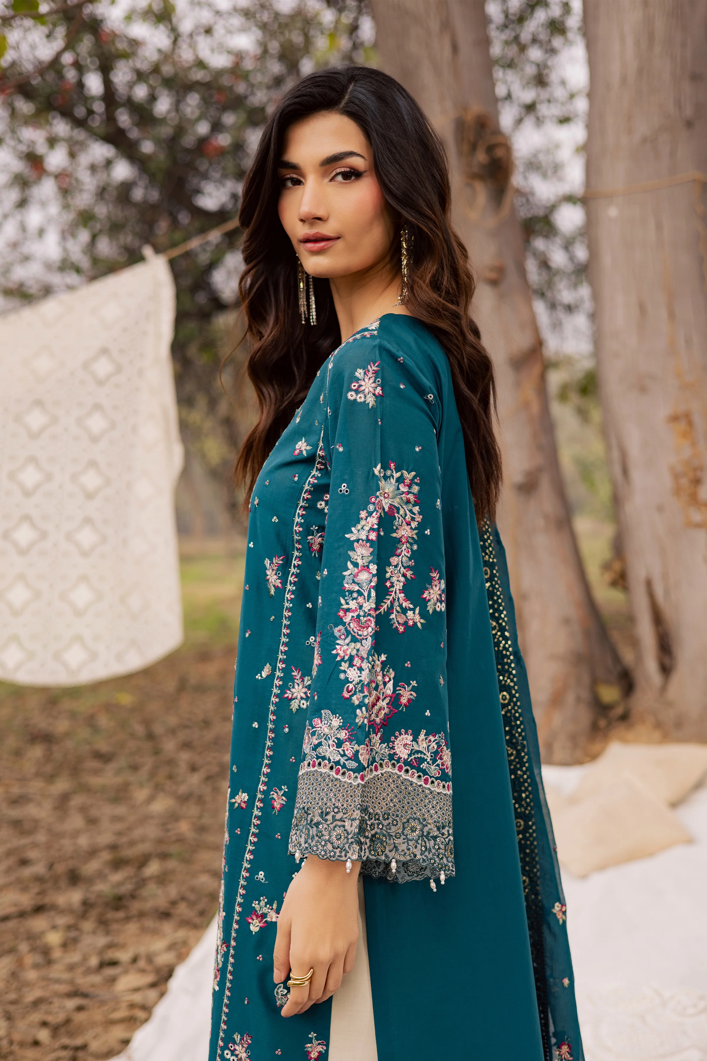 Shane 3Pc - Festive Embroidered Lawn - Image 7