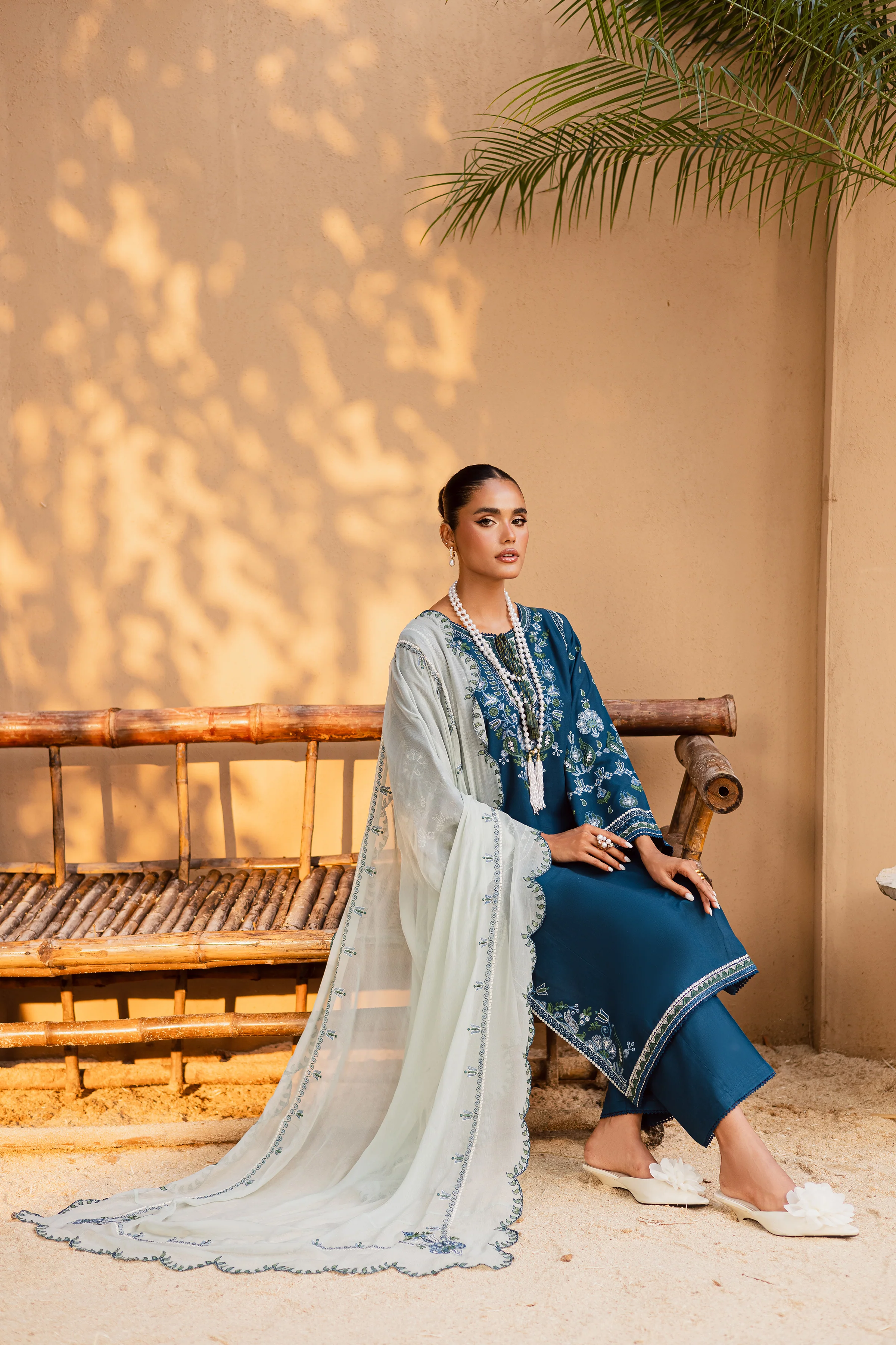 Stillwater Ridge 3Pc - Embroidered Khaddar Dress - Image 3