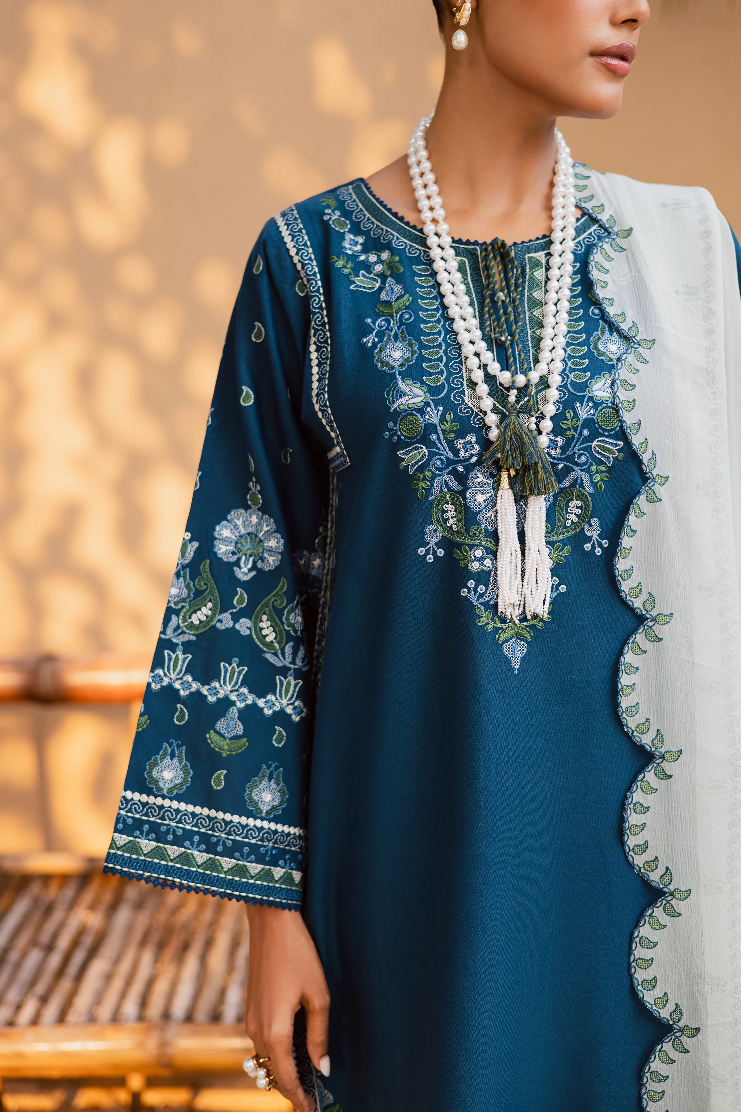 Stillwater Ridge 3Pc - Embroidered Khaddar Dress - Image 6