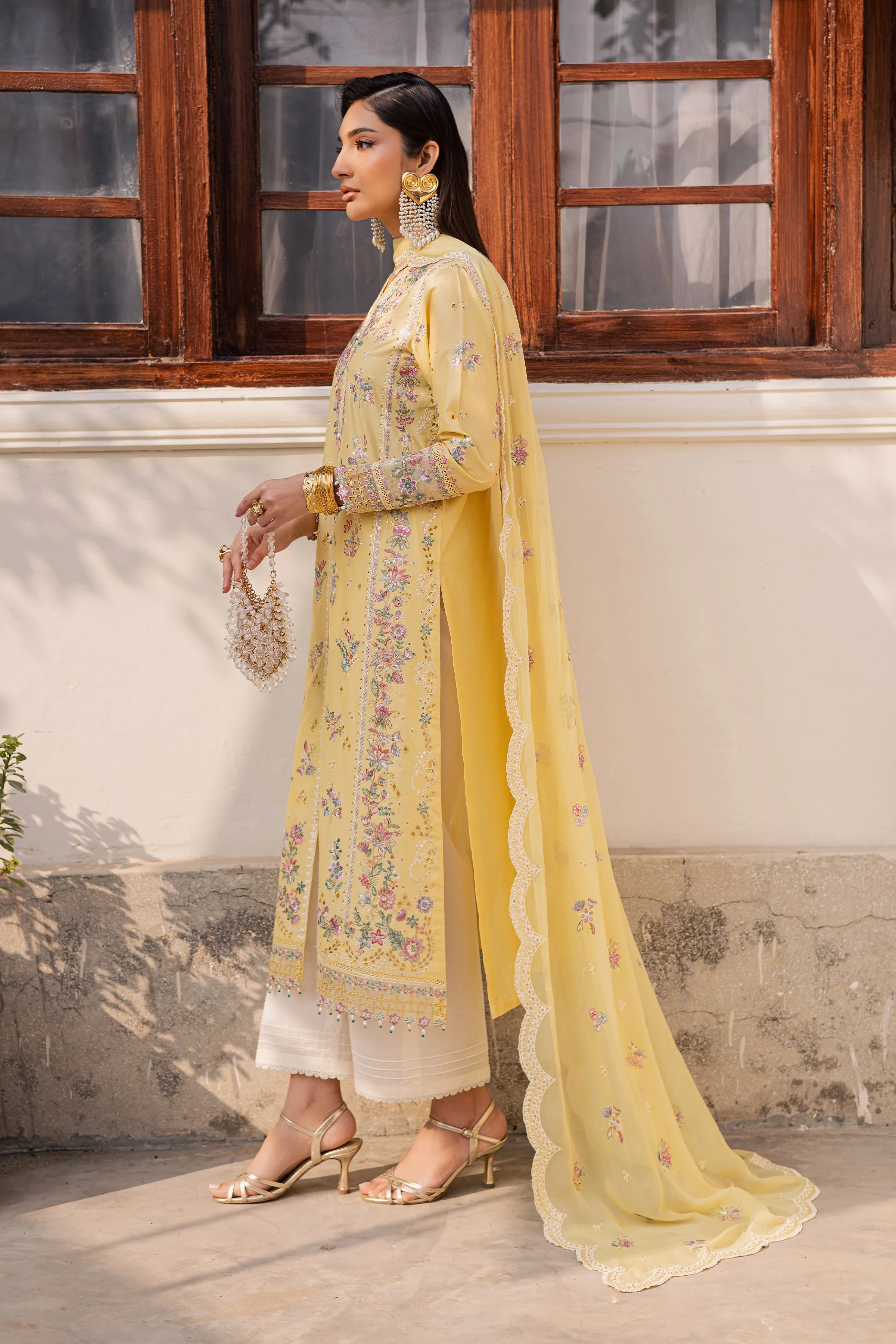 Sundip 3Pc - Festive Embroidered Lawn - Image 3