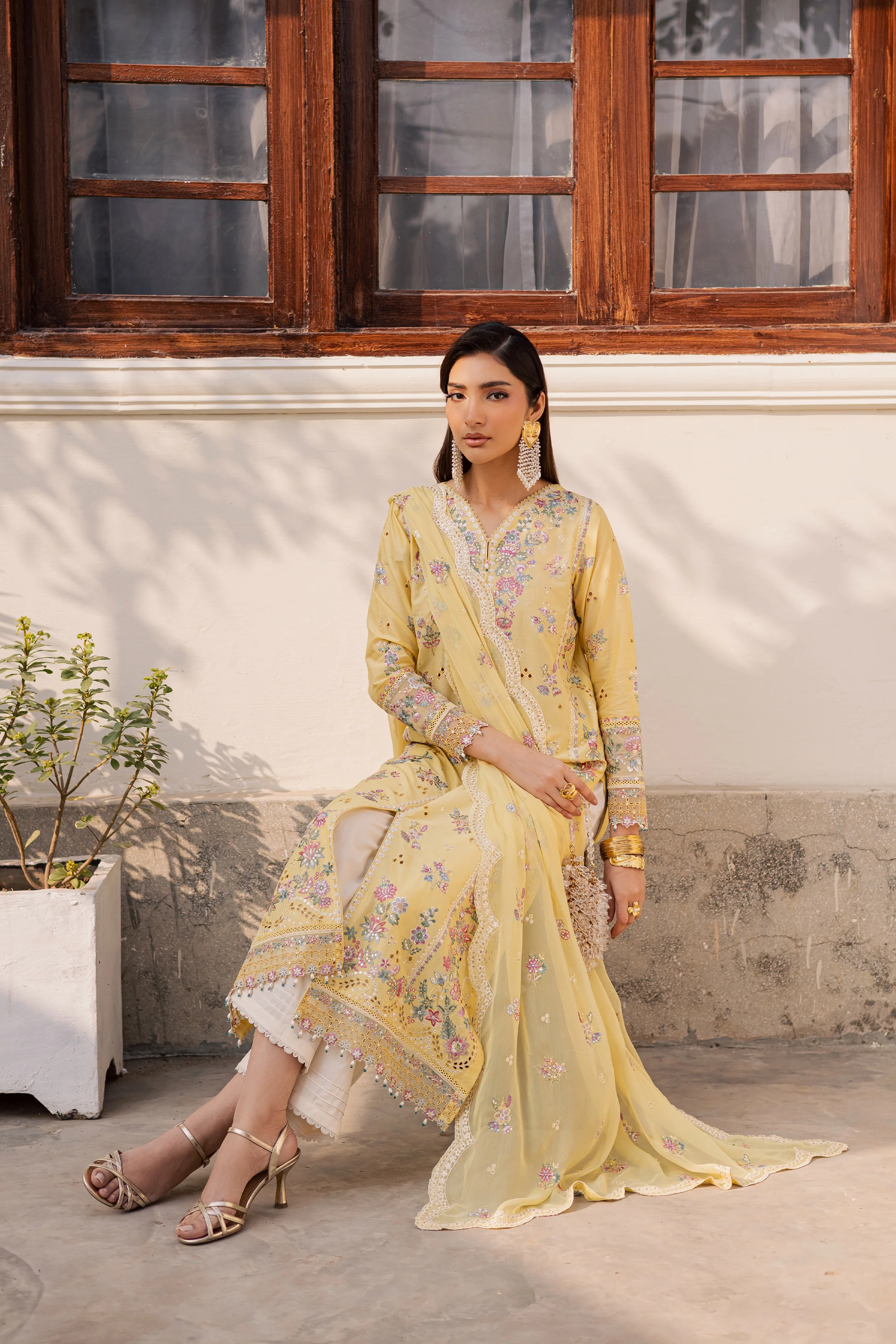 Sundip 3Pc - Festive Embroidered Lawn - Image 6
