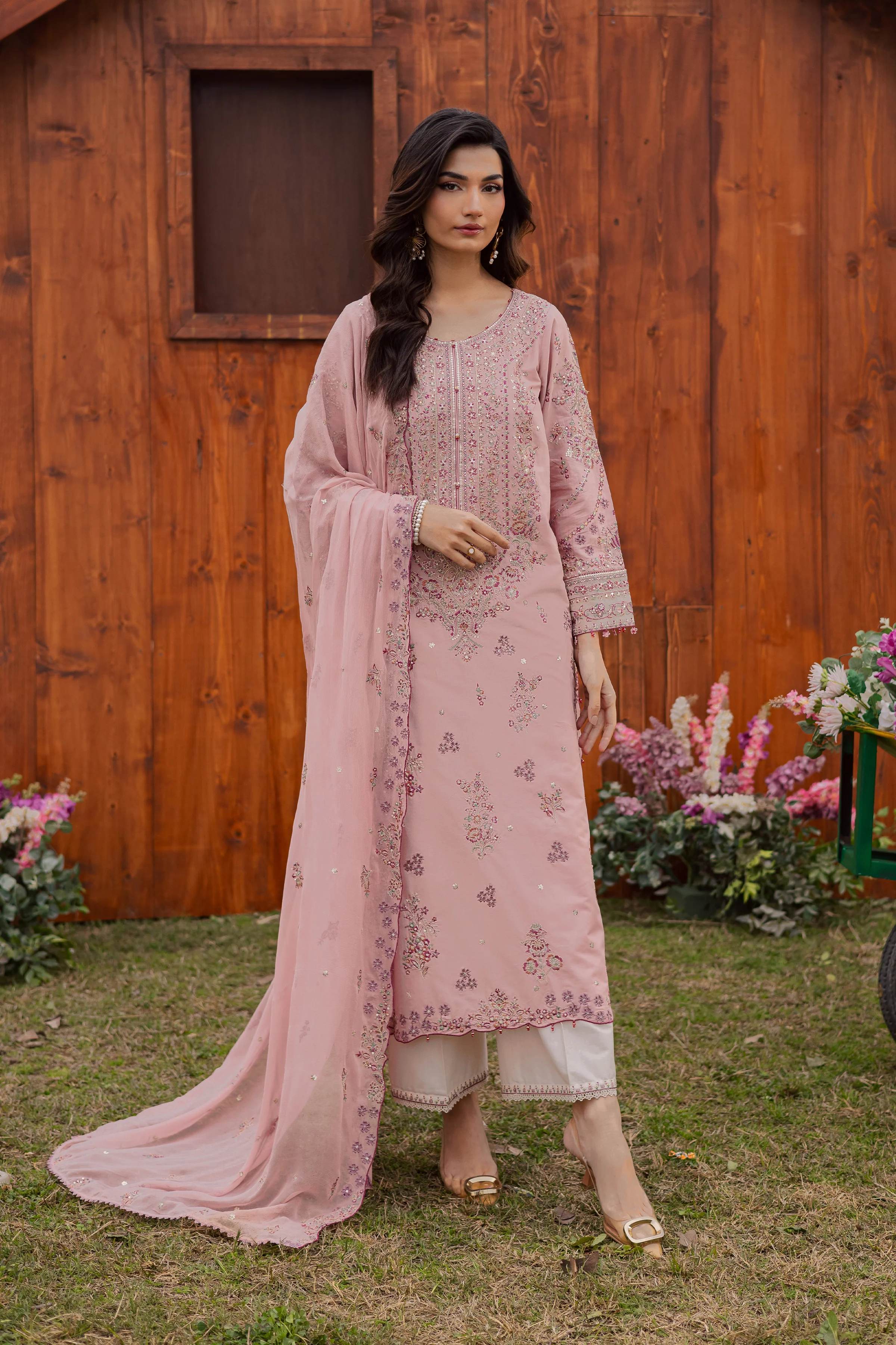 Toska 3Pc - Festive Embroidered Lawn - Image 3