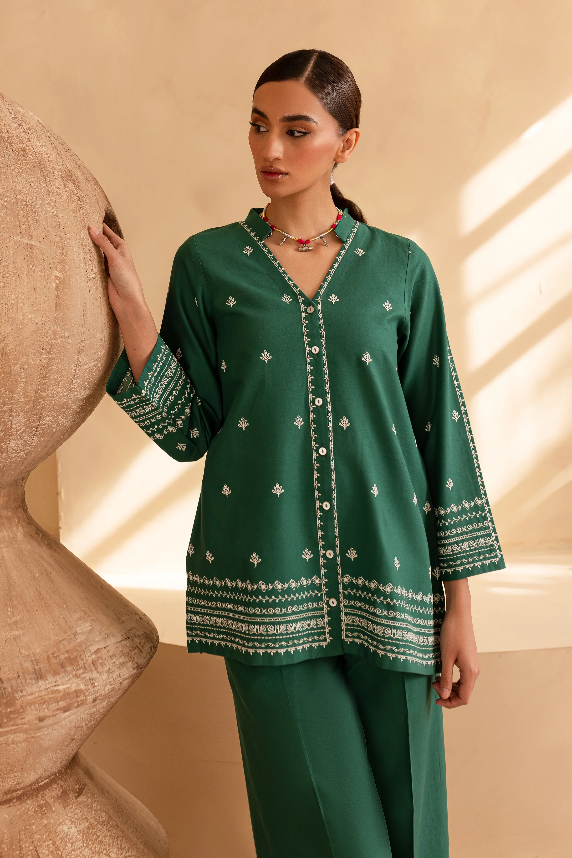 Vengert 2Pc - Embroidered Khaddar Dress - Image 3
